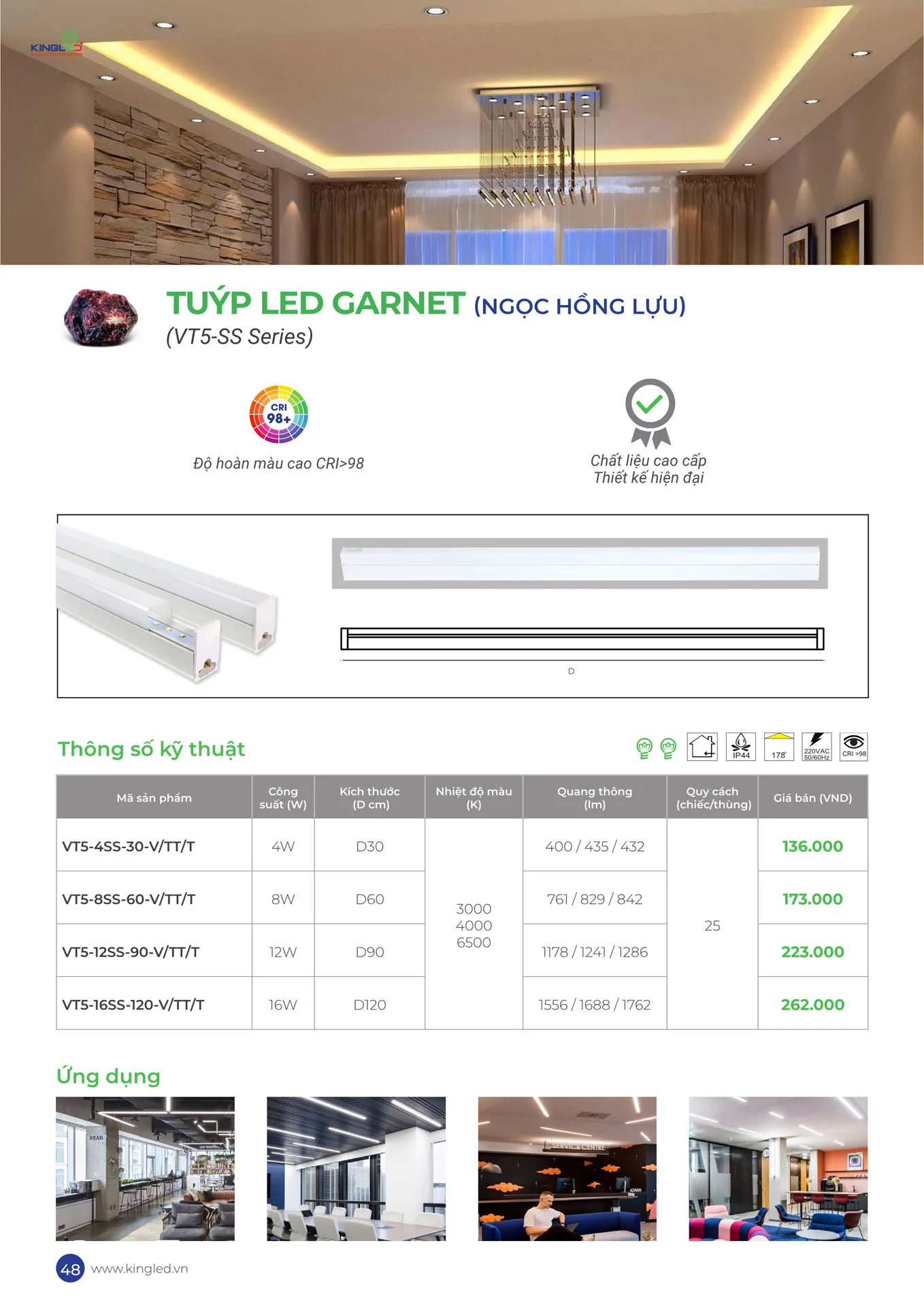Catalogue Đèn KINGLED & KINGECO 2026 - Trang 48)
