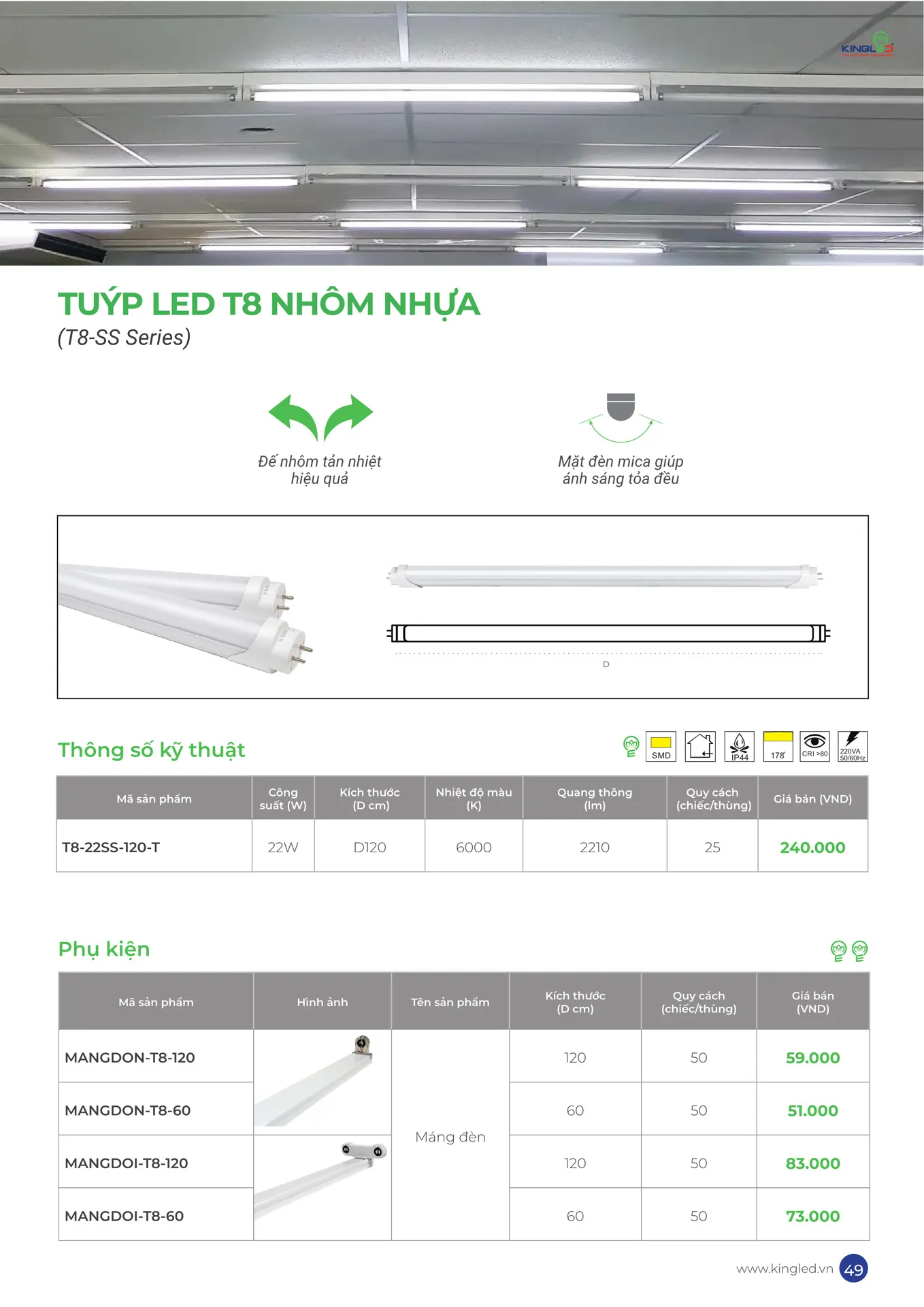 Catalogue Đèn KINGLED & KINGECO 2026 - Trang 49)