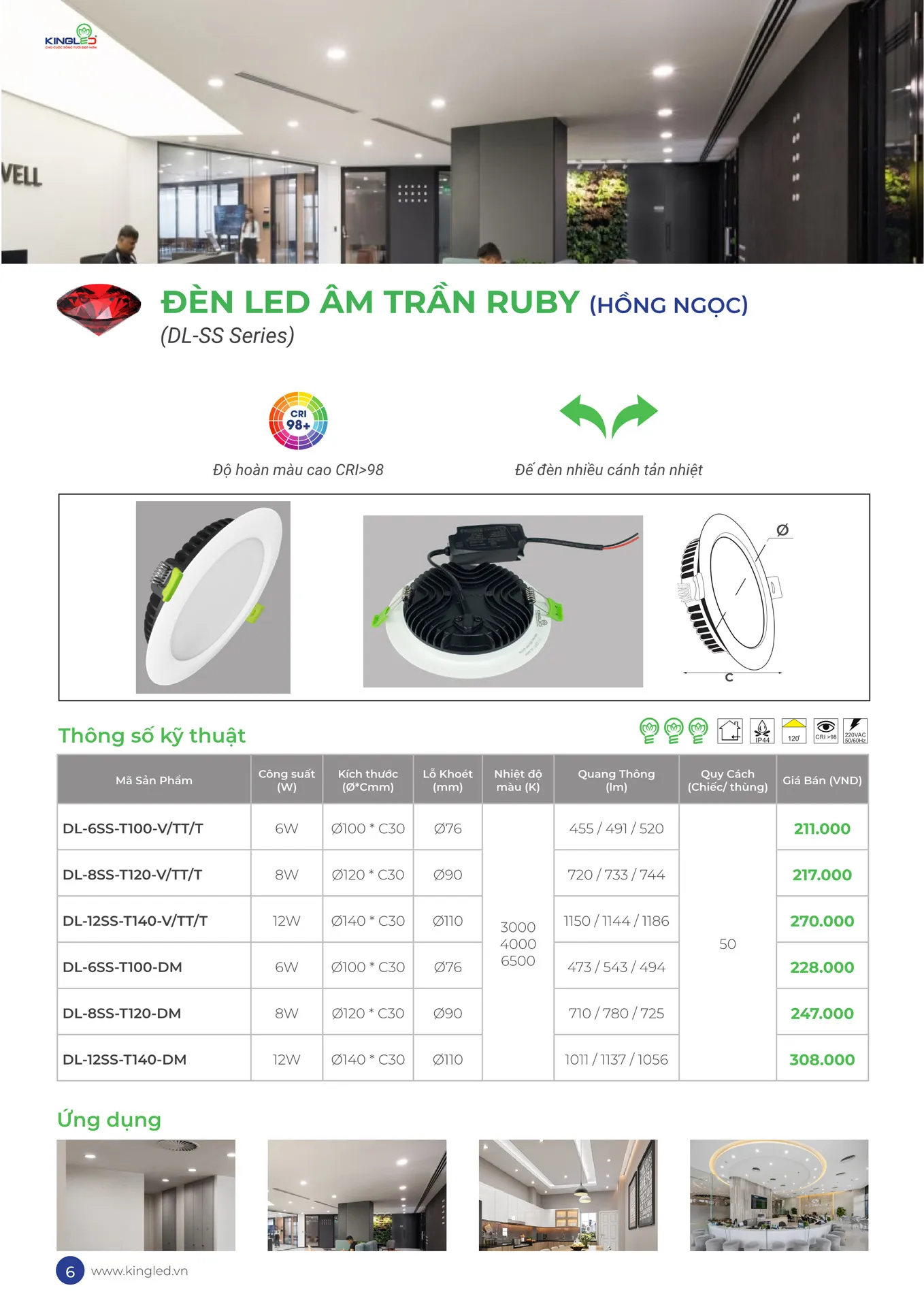 Catalogue Đèn KINGLED & KINGECO 2026 - Trang 6)