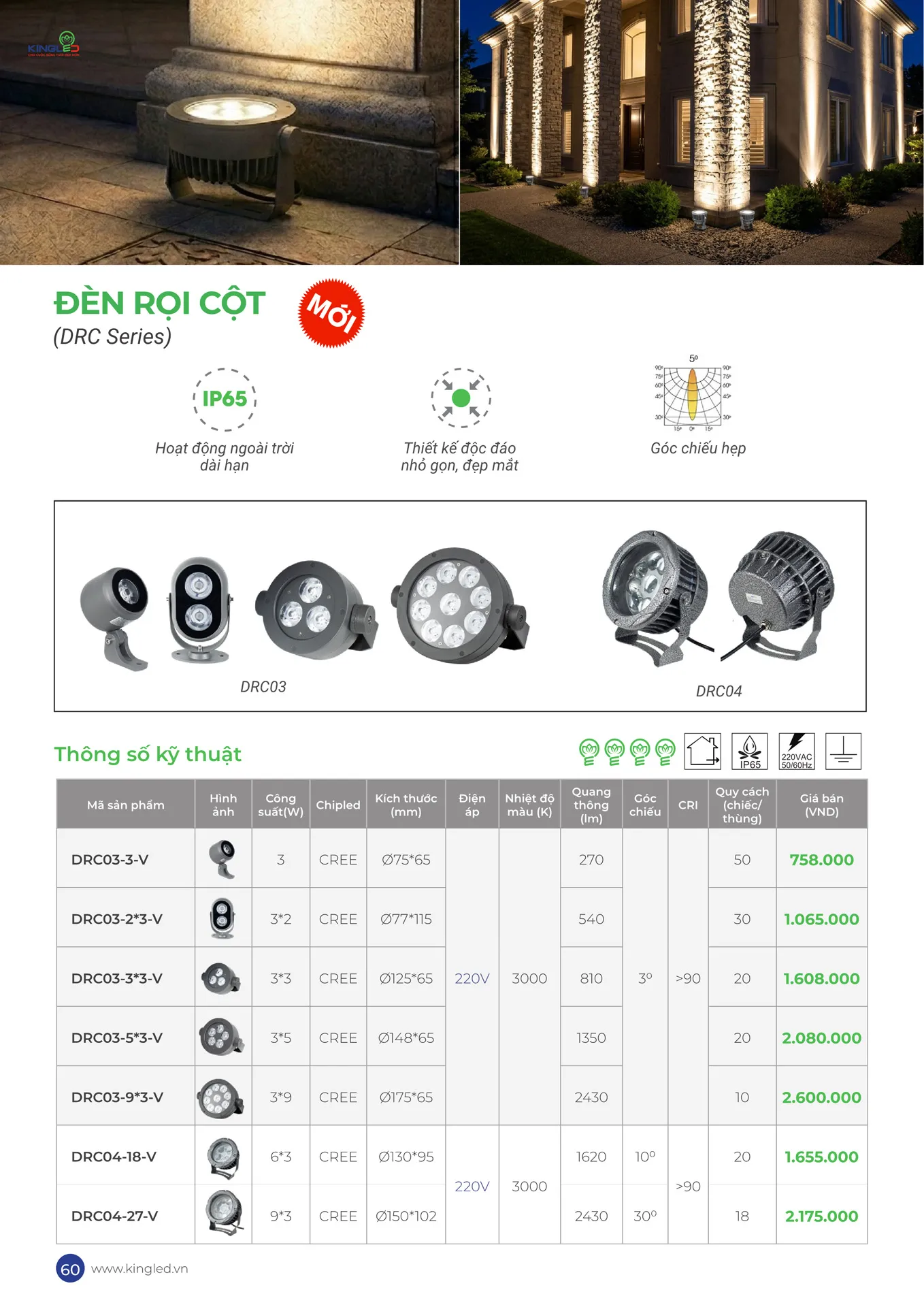 Catalogue Đèn KINGLED & KINGECO 2026 - Trang 60)