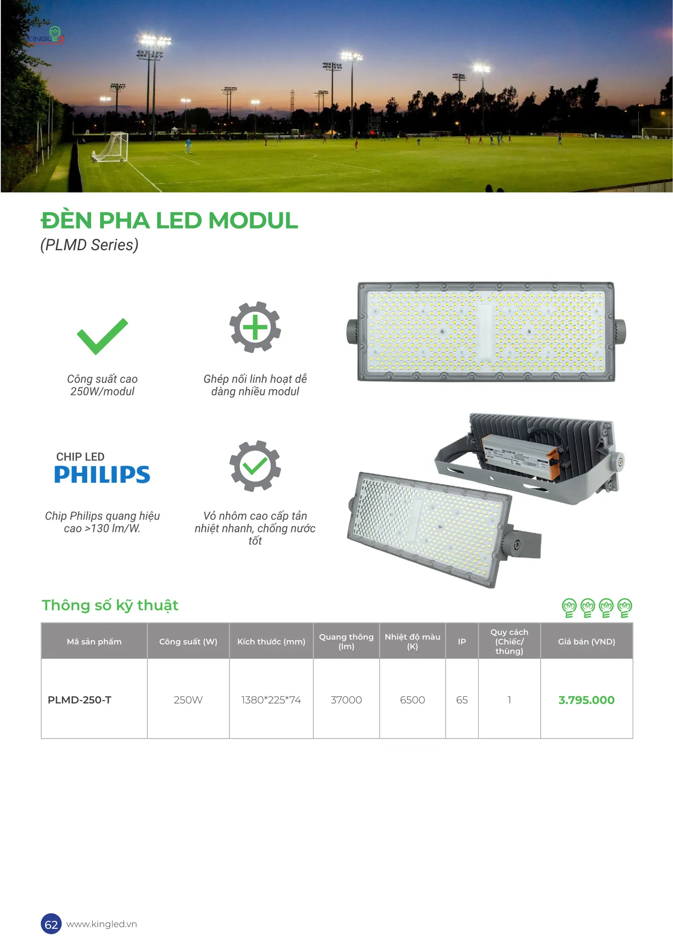 Catalogue Đèn KINGLED & KINGECO 2026 - Trang 62)