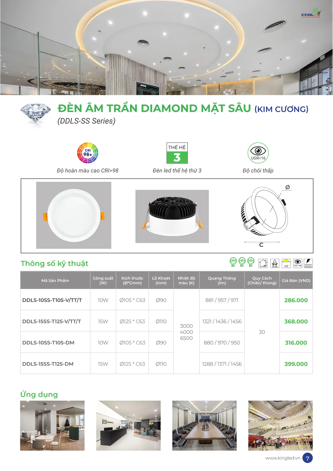 Catalogue Đèn KINGLED & KINGECO 2026 - Trang 7)