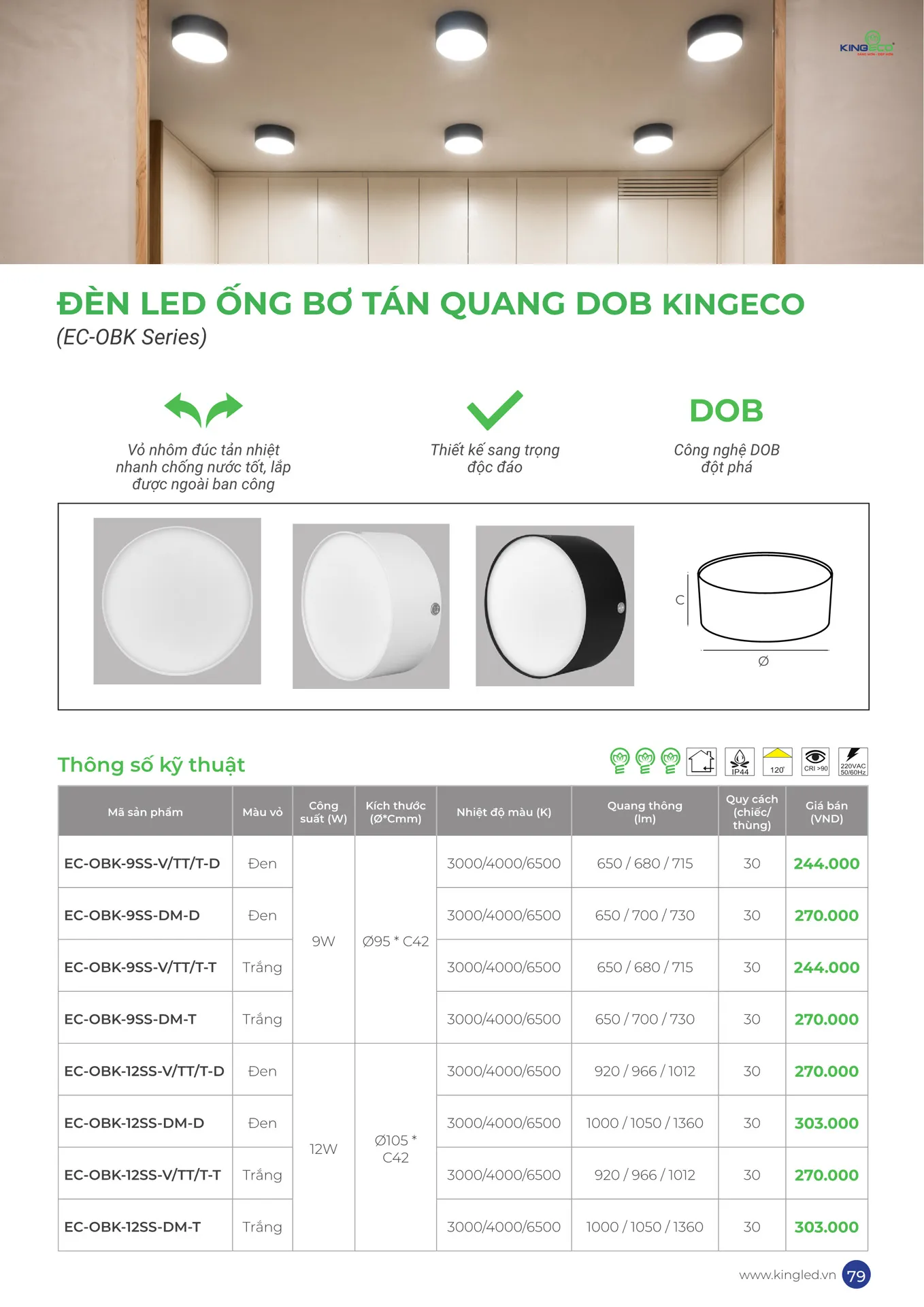 Catalogue Đèn KINGLED & KINGECO 2026 - Trang 79)