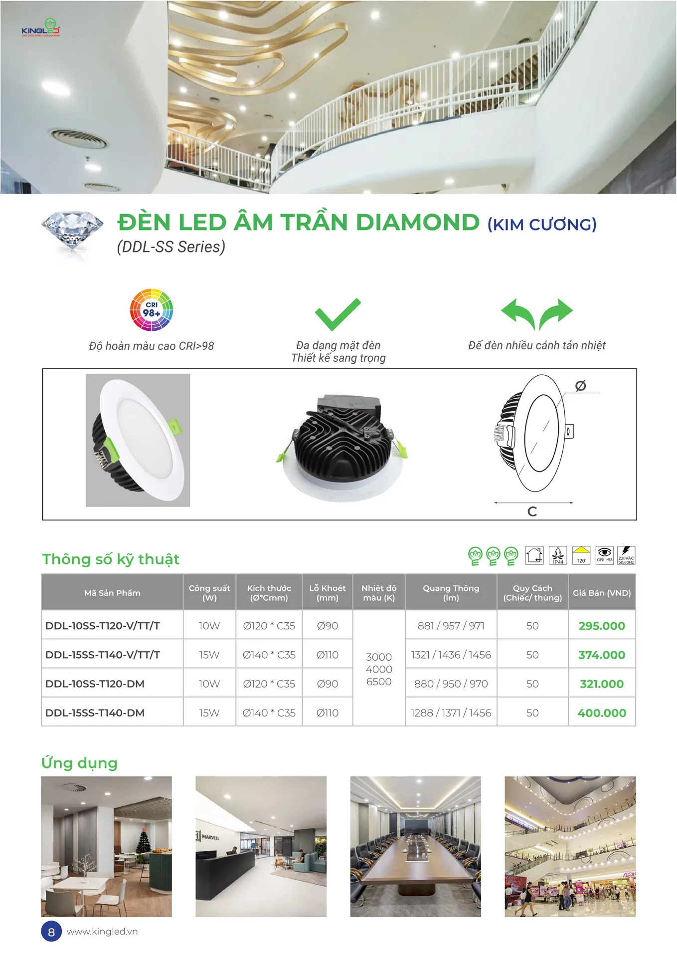 Catalogue Đèn KINGLED & KINGECO 2026 - Trang 8)