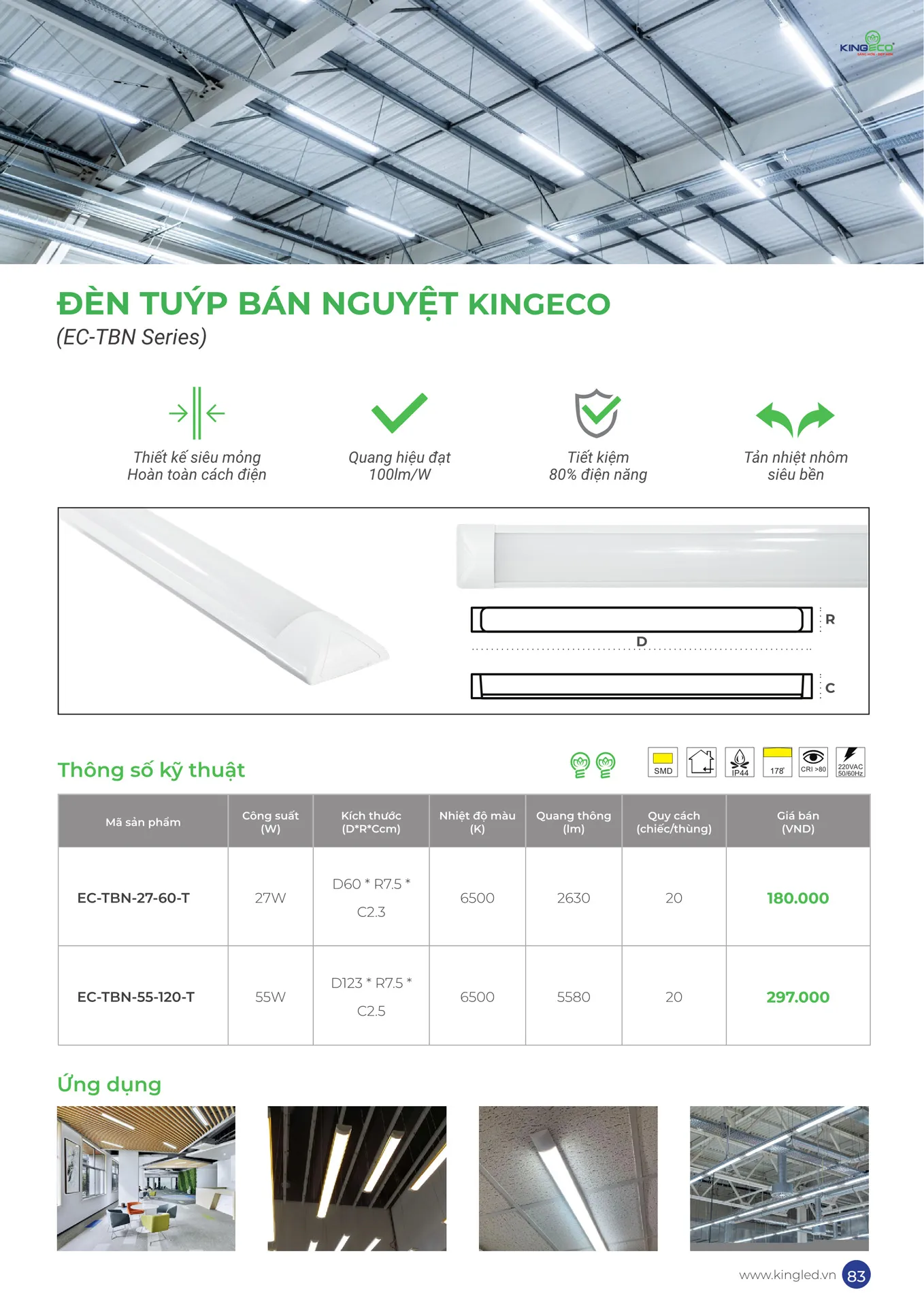 Catalogue Đèn KINGLED & KINGECO 2026 - Trang 83)