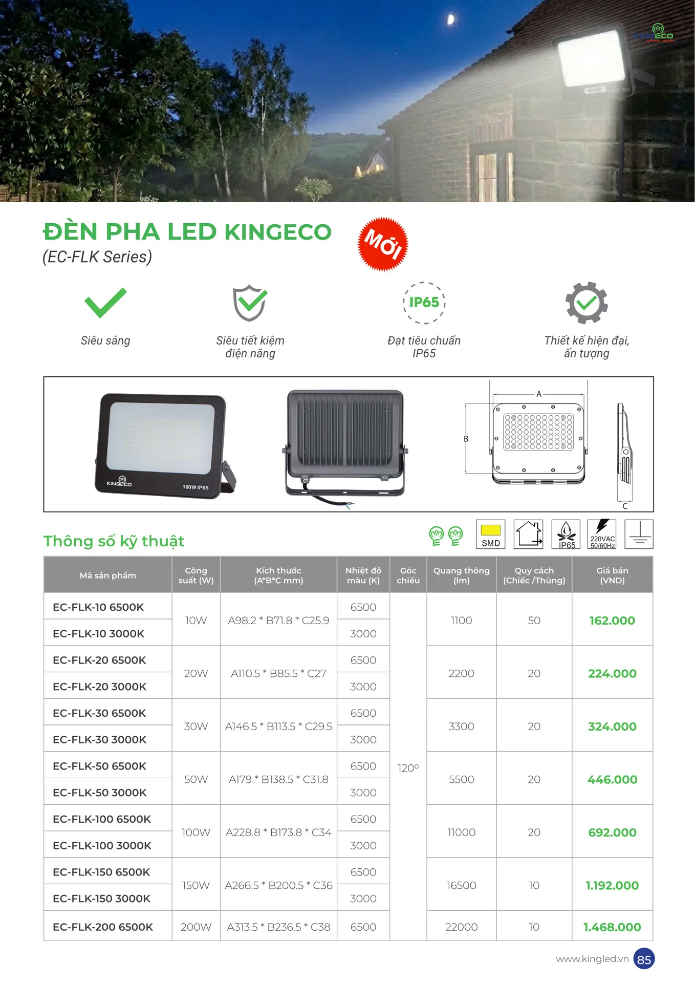 Catalogue Đèn KINGLED & KINGECO 2026 - Trang 85)