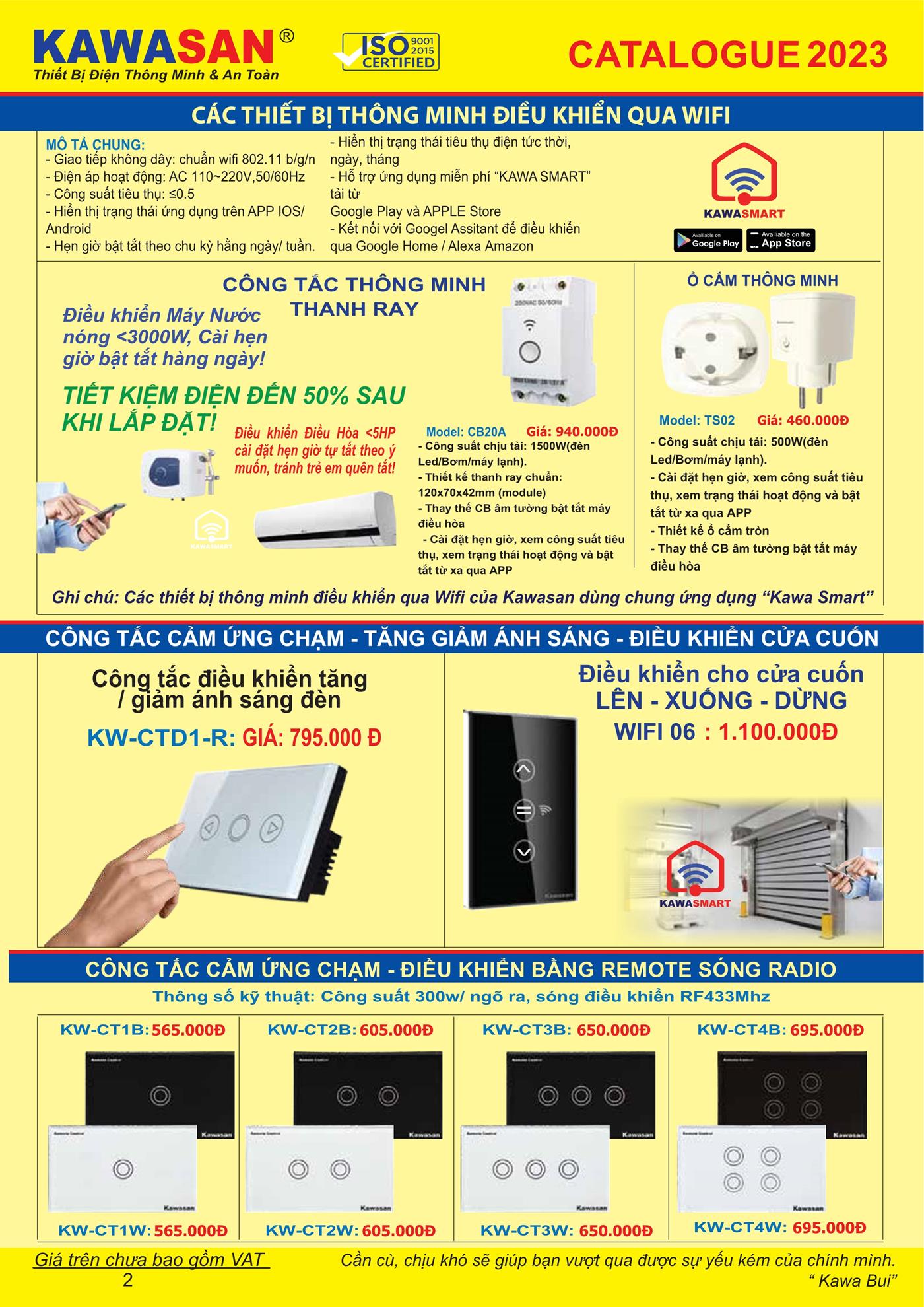 Catalogue Bảng Giá Kawasan 2023 mới nhất - Trang 4)