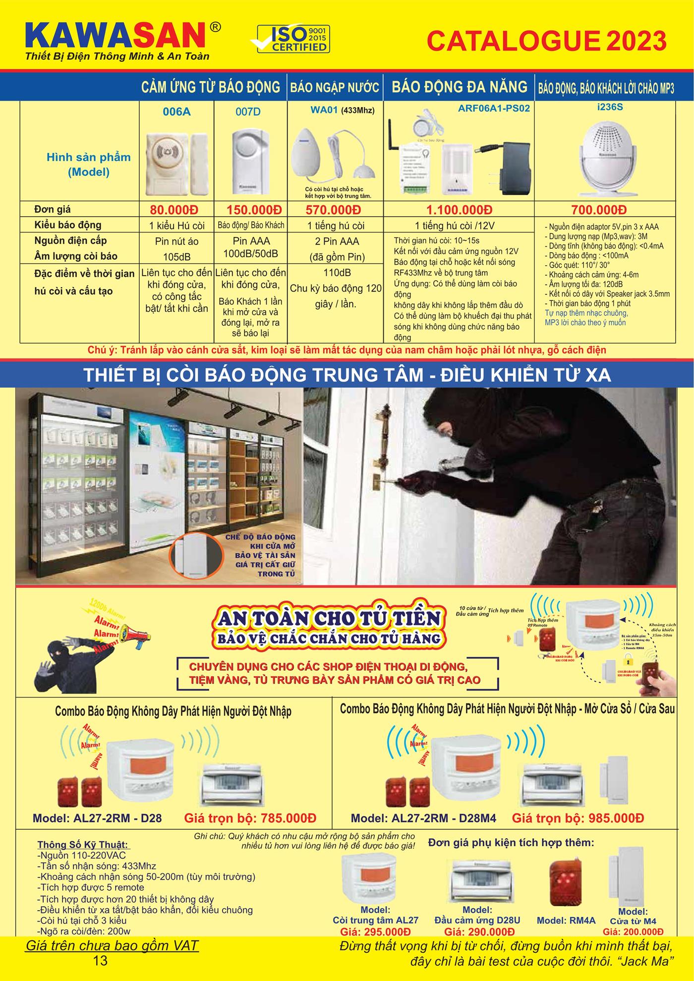 Catalogue Bảng Giá Kawasan 2023 mới nhất - Trang 15)