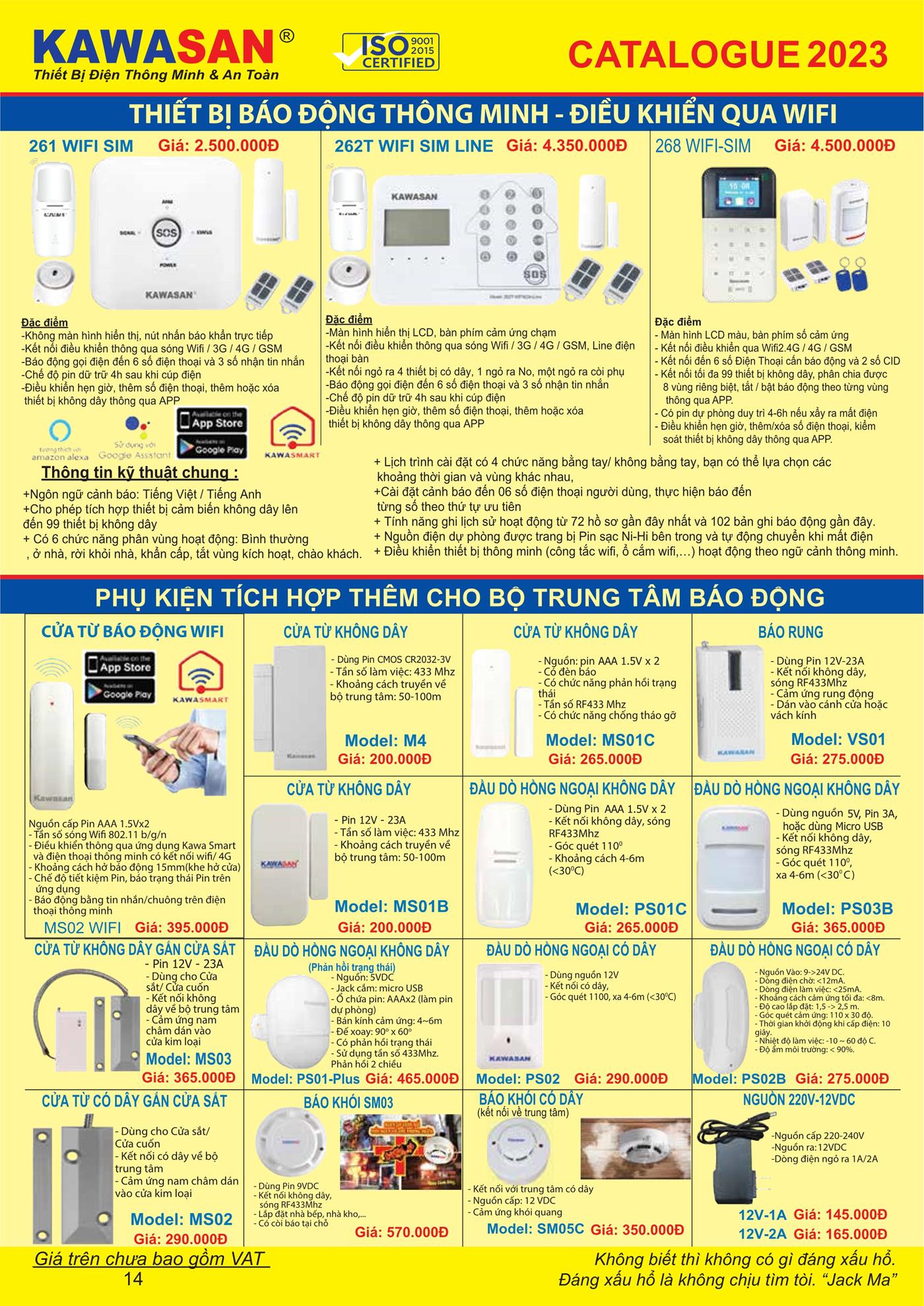 Catalogue Bảng Giá Kawasan 2023 mới nhất - Trang 16)