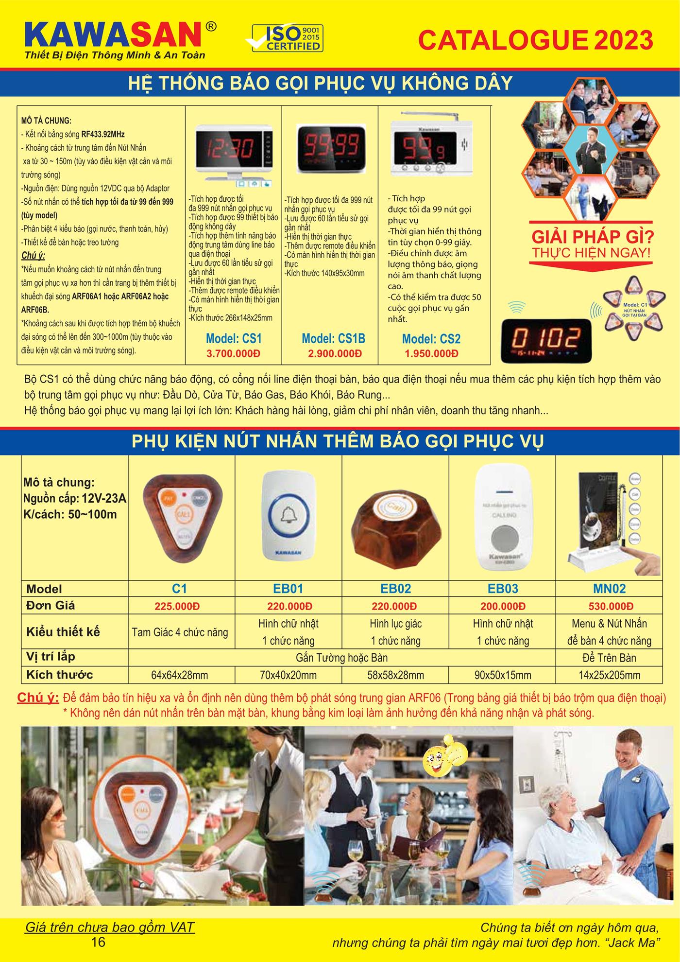 Catalogue Bảng Giá Kawasan 2023 mới nhất - Trang 18)