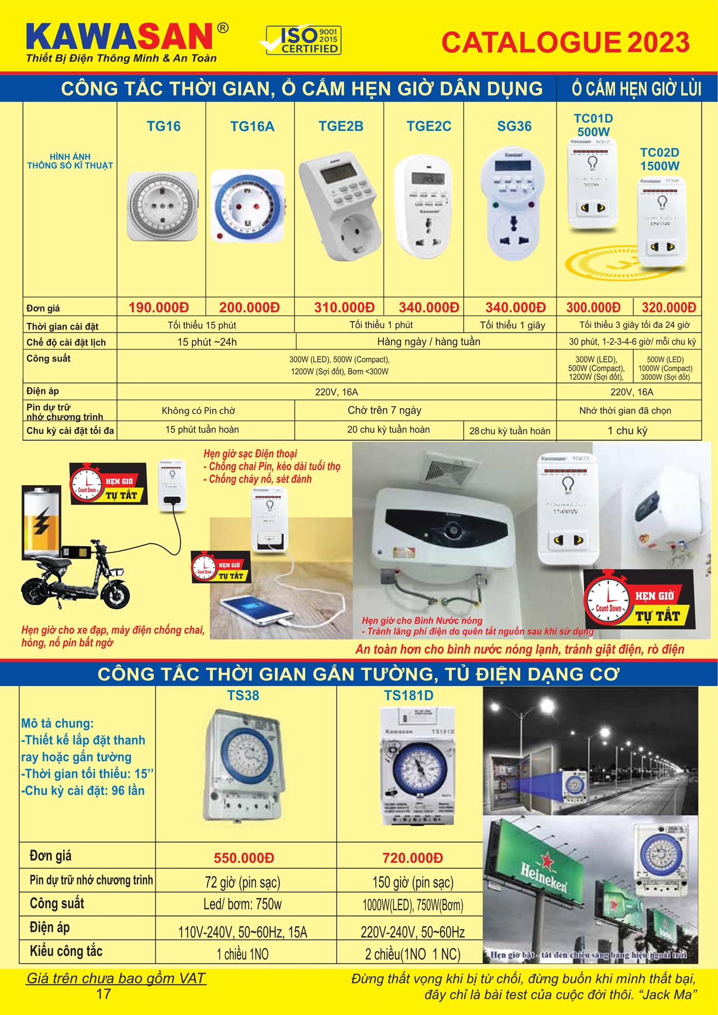 Catalogue Bảng Giá Kawasan 2023 mới nhất - Trang 19)
