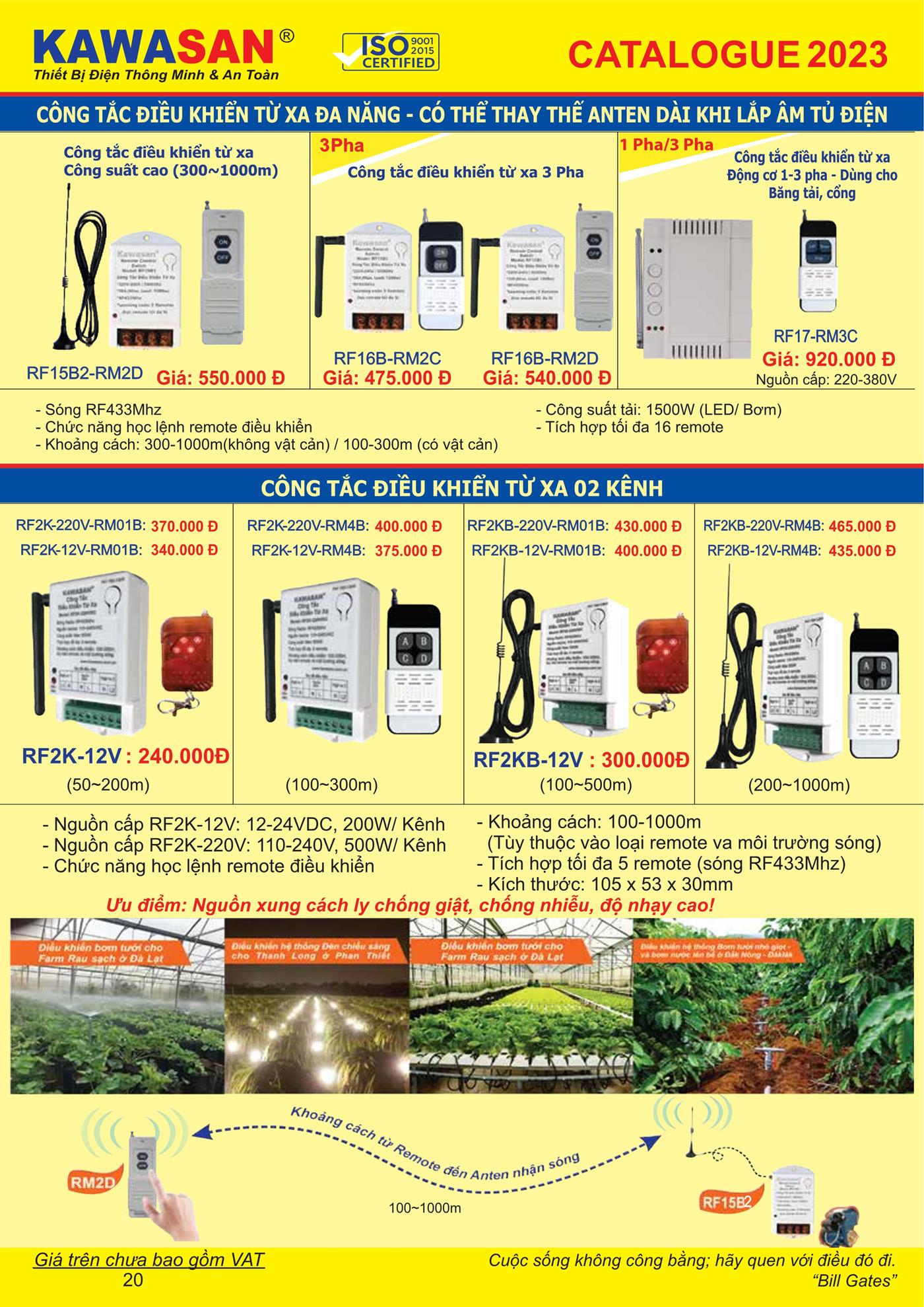 Catalogue Bảng Giá Kawasan 2023 mới nhất - Trang 22)