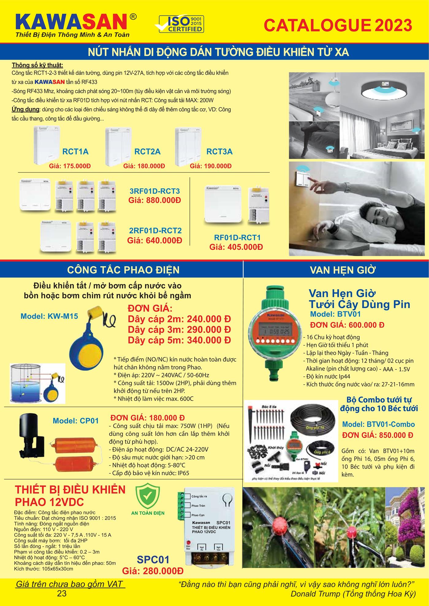 Catalogue Bảng Giá Kawasan 2023 mới nhất - Trang 25)