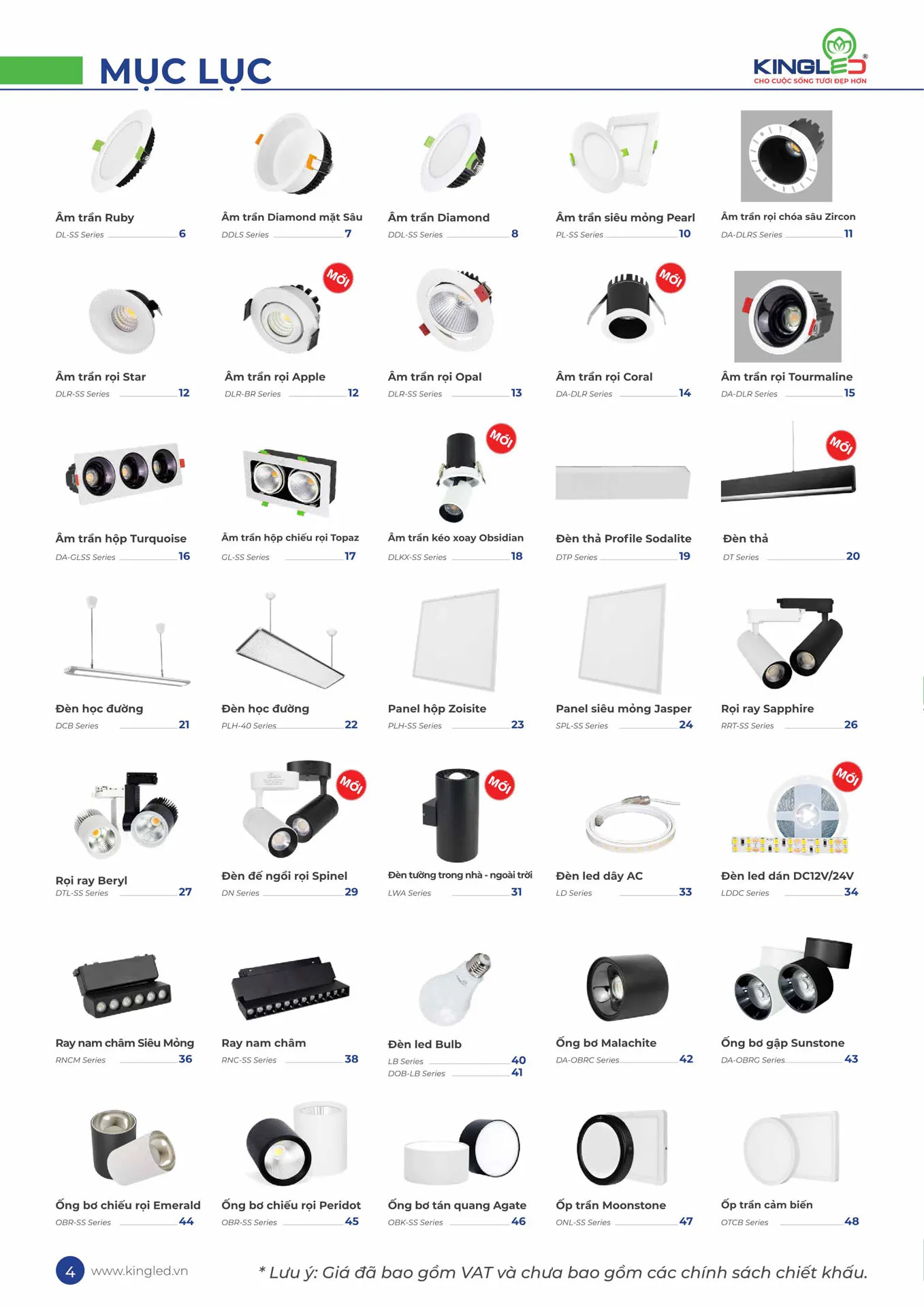 Catalogue Đèn KINGLED & KINGECO 2026 - Trang 4)