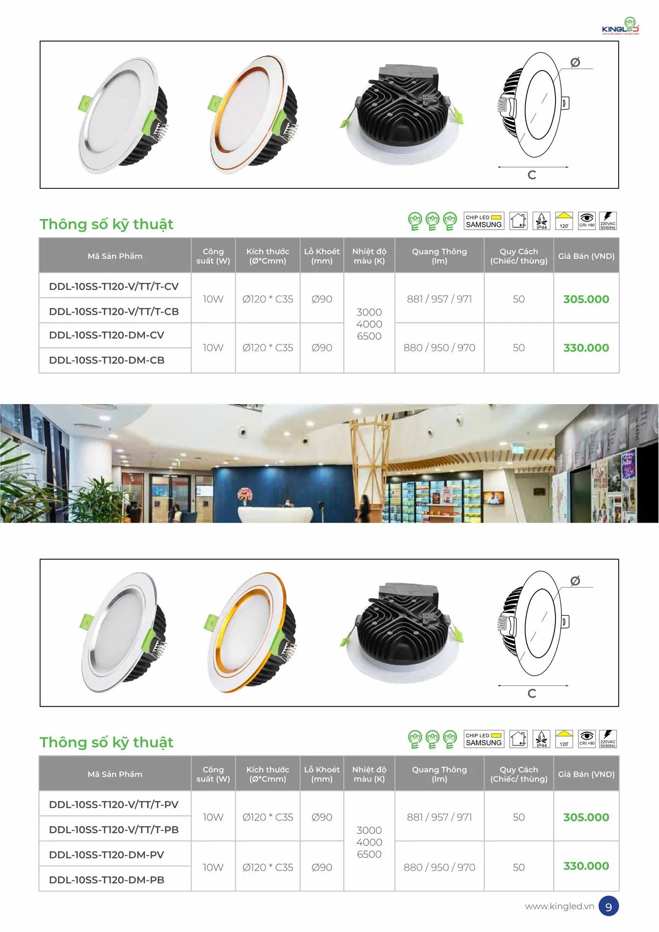 Catalogue Đèn KINGLED & KINGECO 2026 - Trang 9)