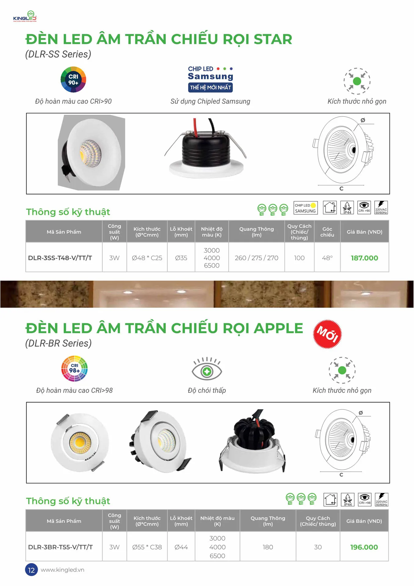 Catalogue Đèn KINGLED & KINGECO 2026 - Trang 12)