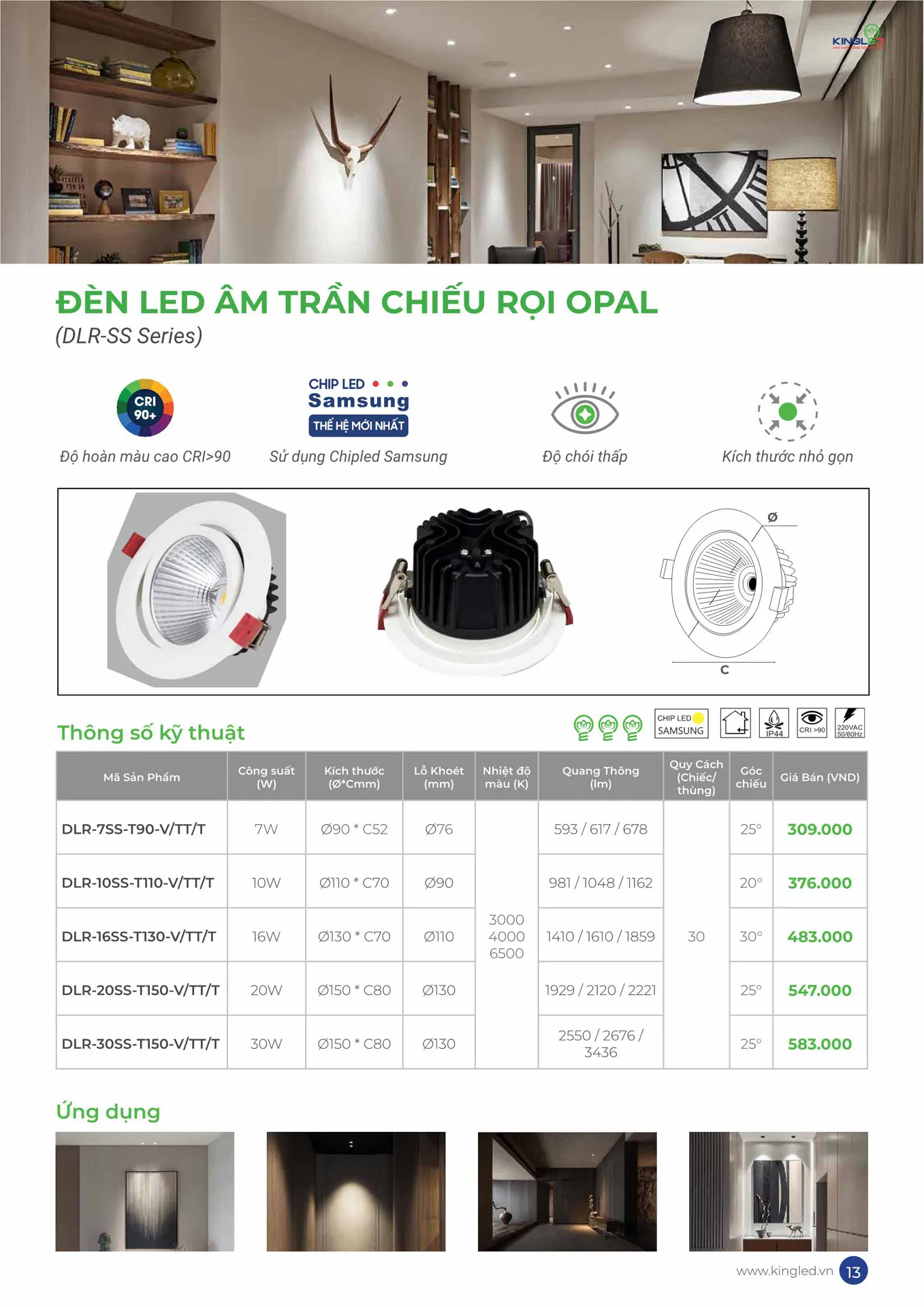 Catalogue Đèn KINGLED & KINGECO 2026 - Trang 13)