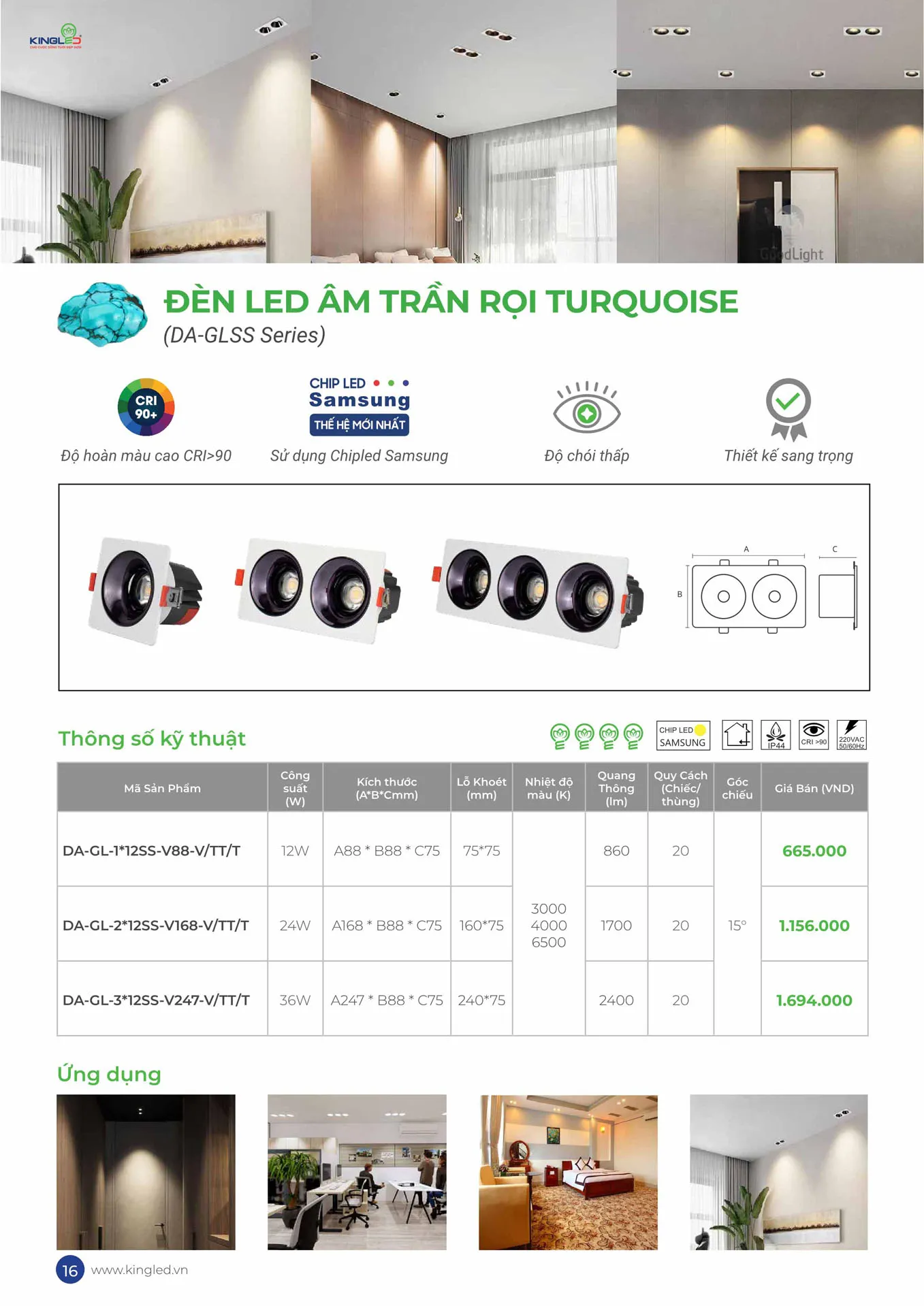 Catalogue Đèn KINGLED & KINGECO 2026 - Trang 16)