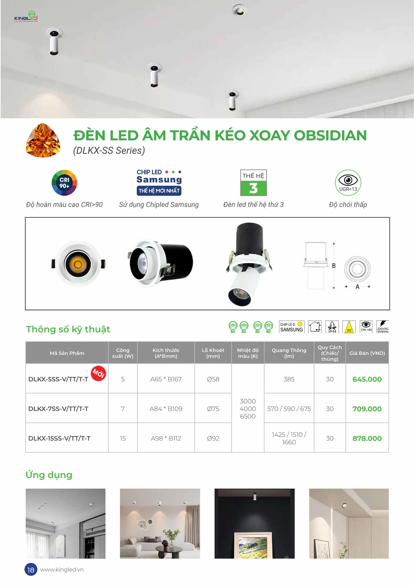Catalogue Đèn KINGLED & KINGECO 2026 - Trang 18)