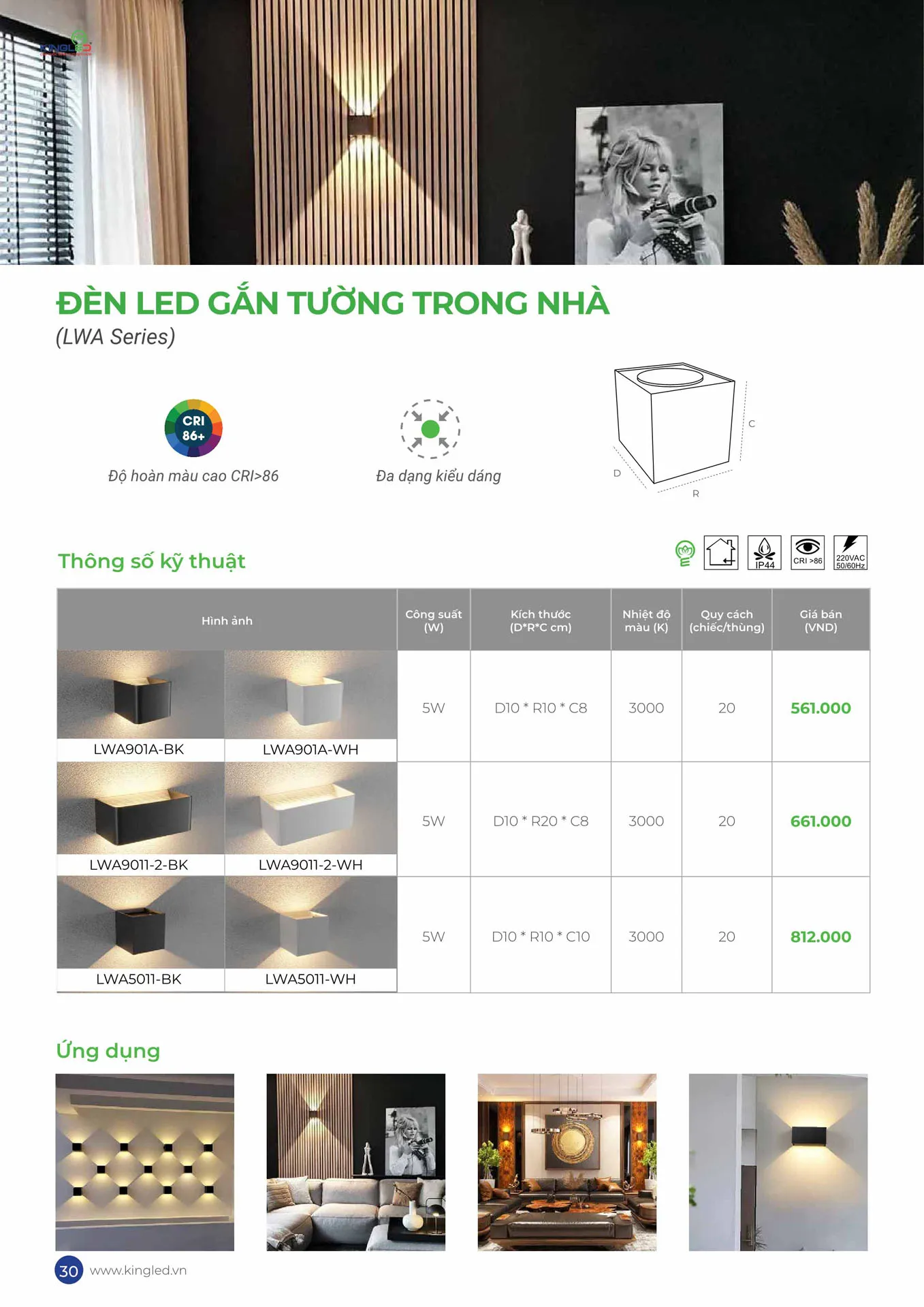 Catalogue Đèn KINGLED & KINGECO 2026 - Trang 30)