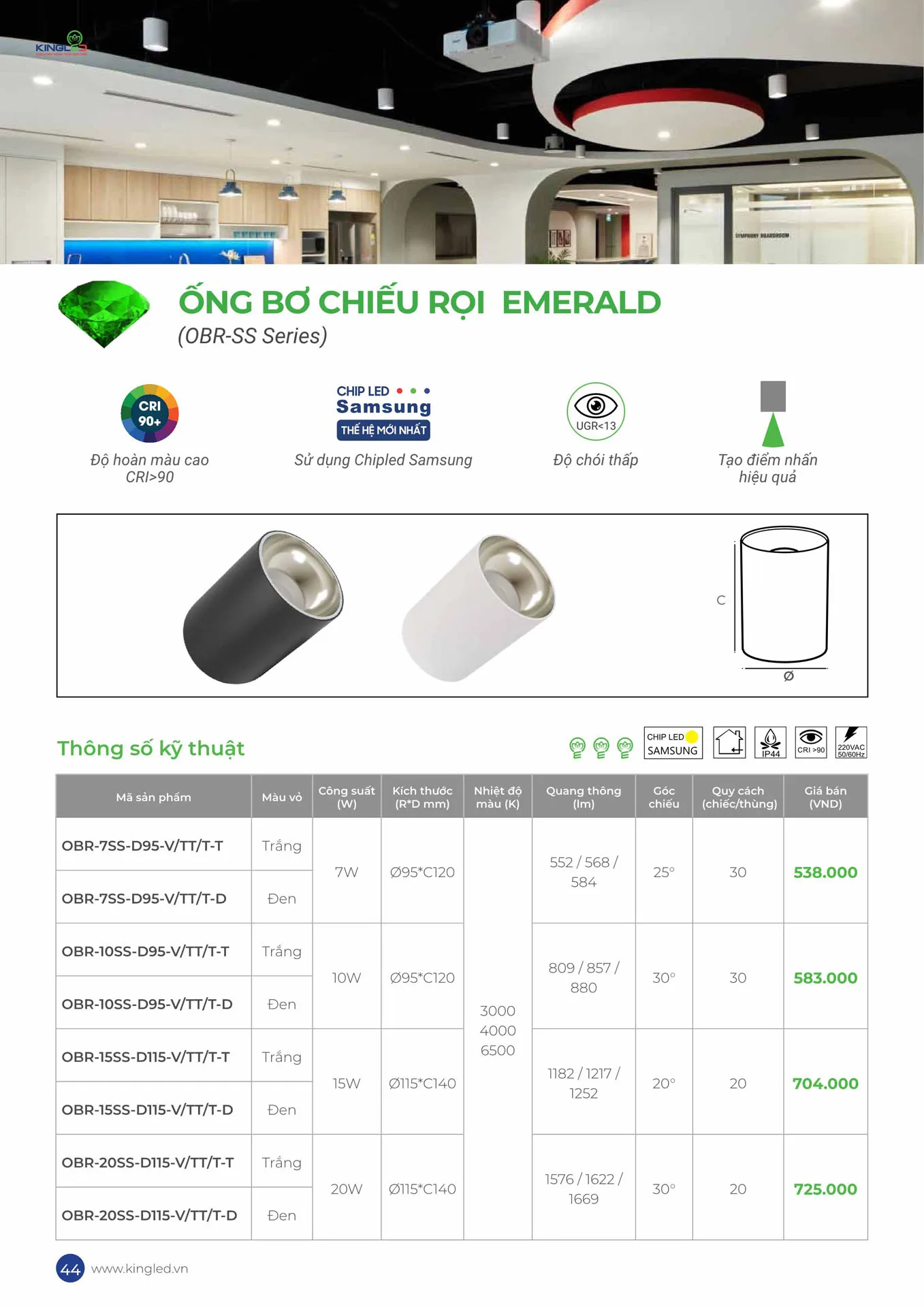 Catalogue Đèn KINGLED & KINGECO 2026 - Trang 44)
