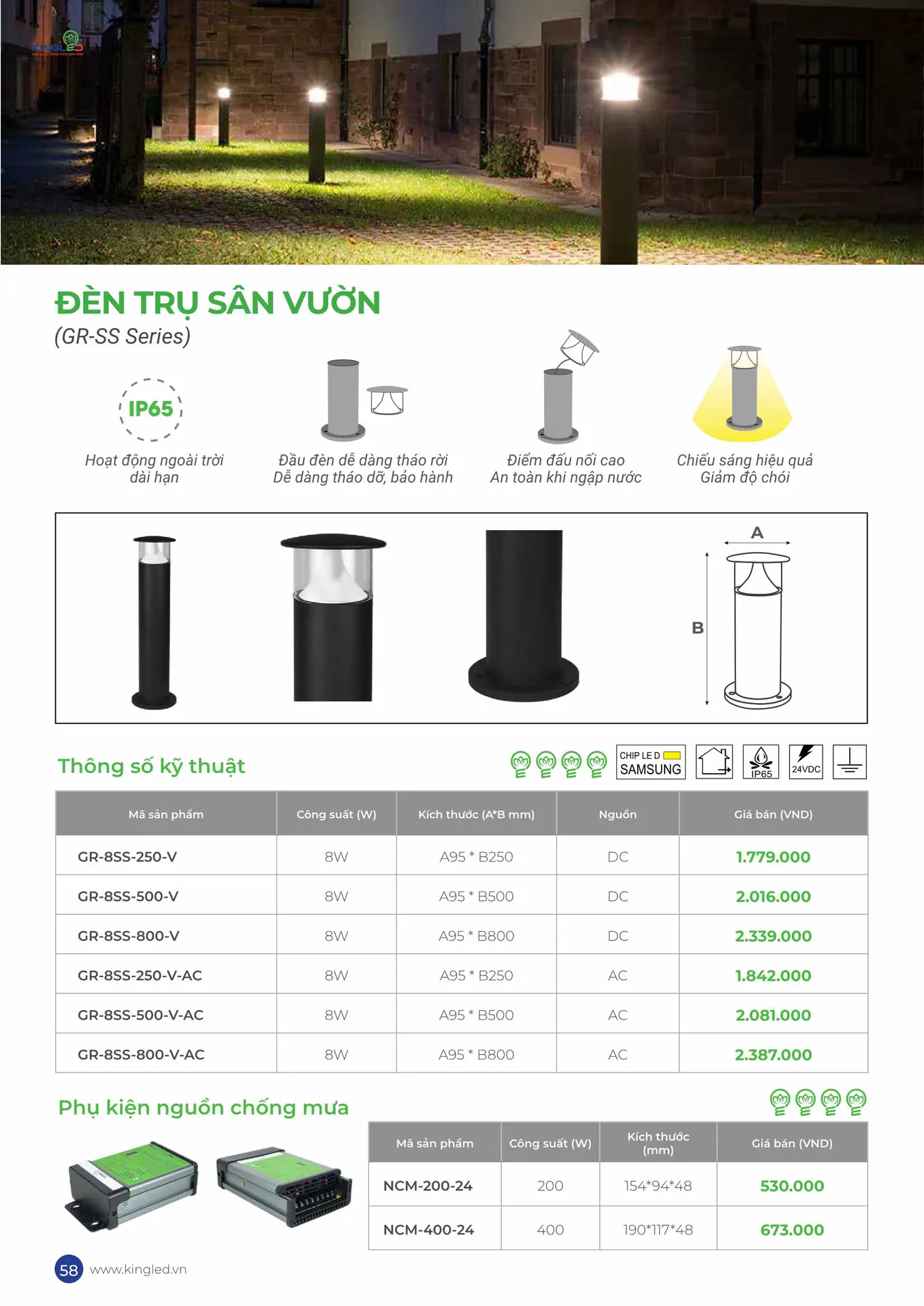 Catalogue Đèn KINGLED & KINGECO 2026 - Trang 58)