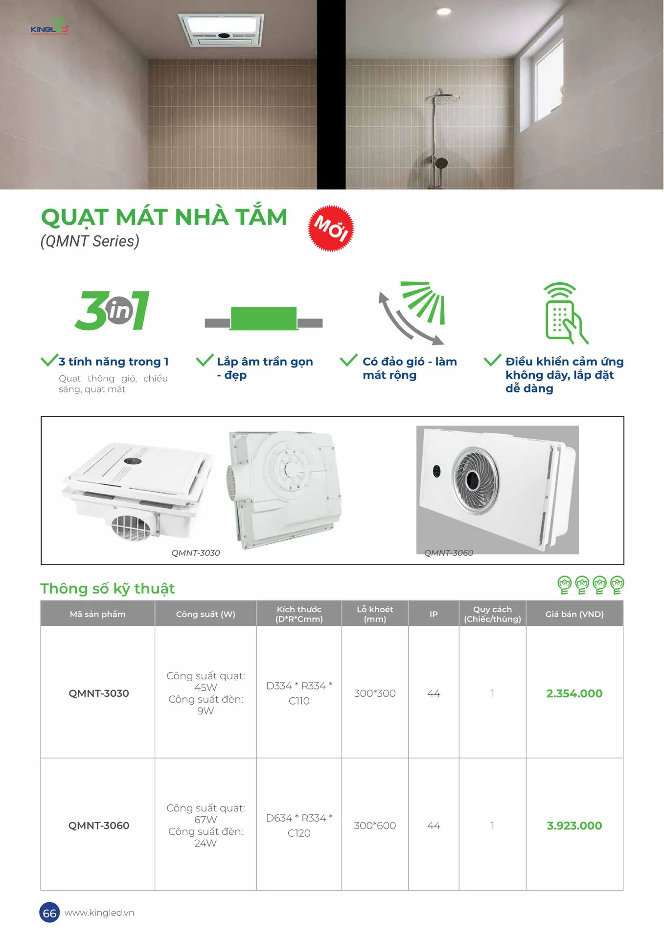 Catalogue Đèn KINGLED & KINGECO 2026 - Trang 66)