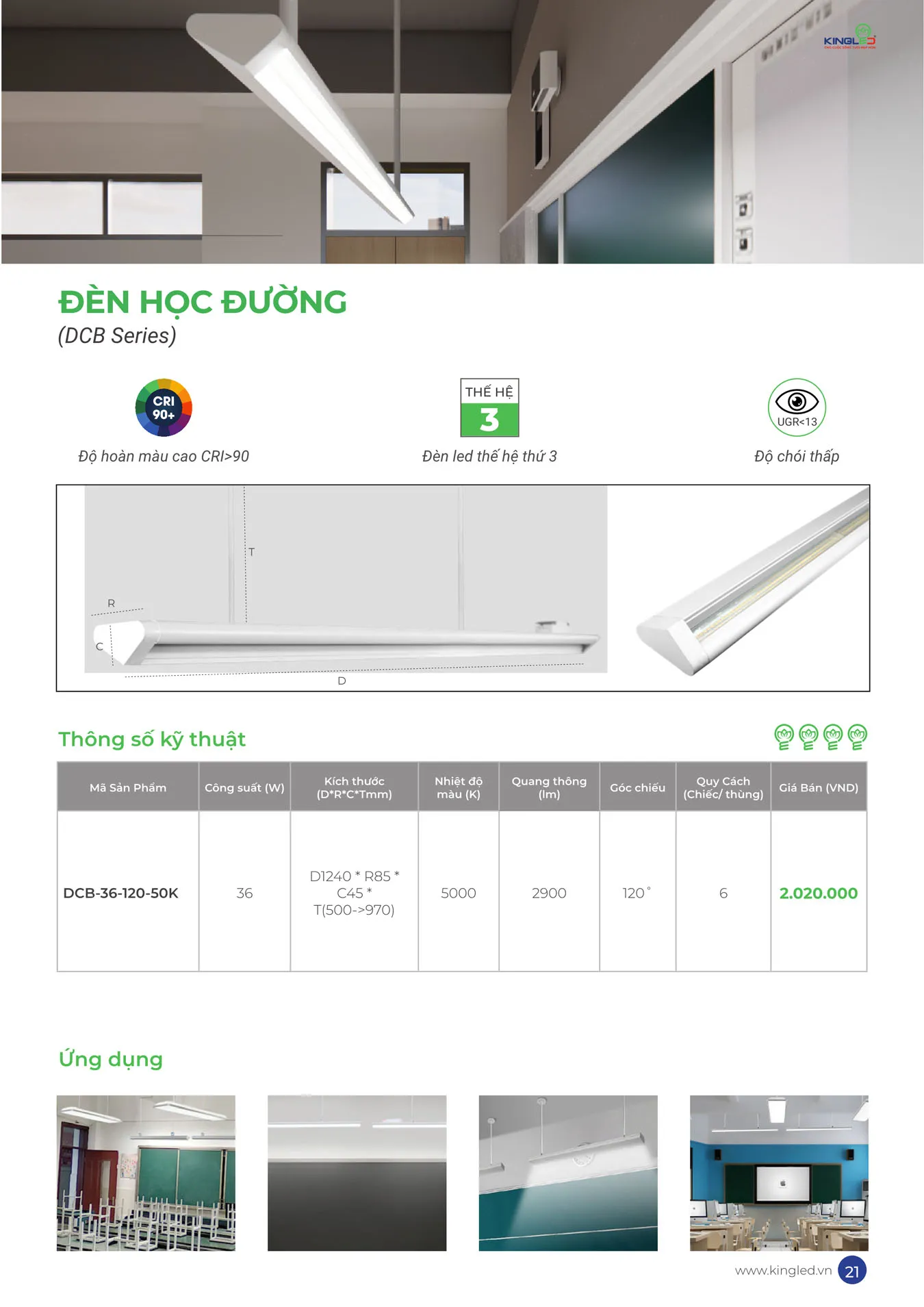 Catalogue Đèn KINGLED & KINGECO 2025 - Trang 21)