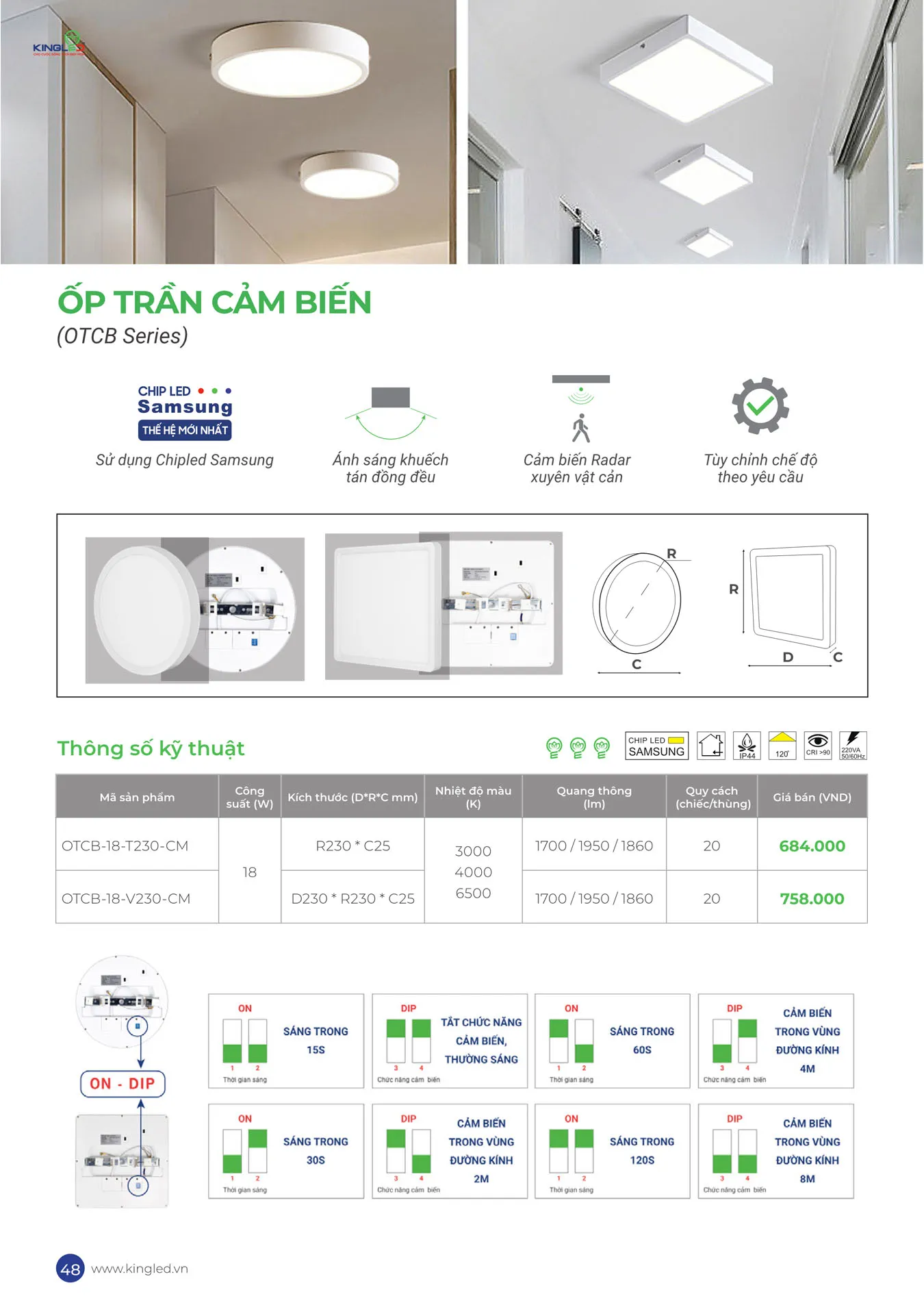 Catalogue Đèn KINGLED & KINGECO 2025 - Trang 48)