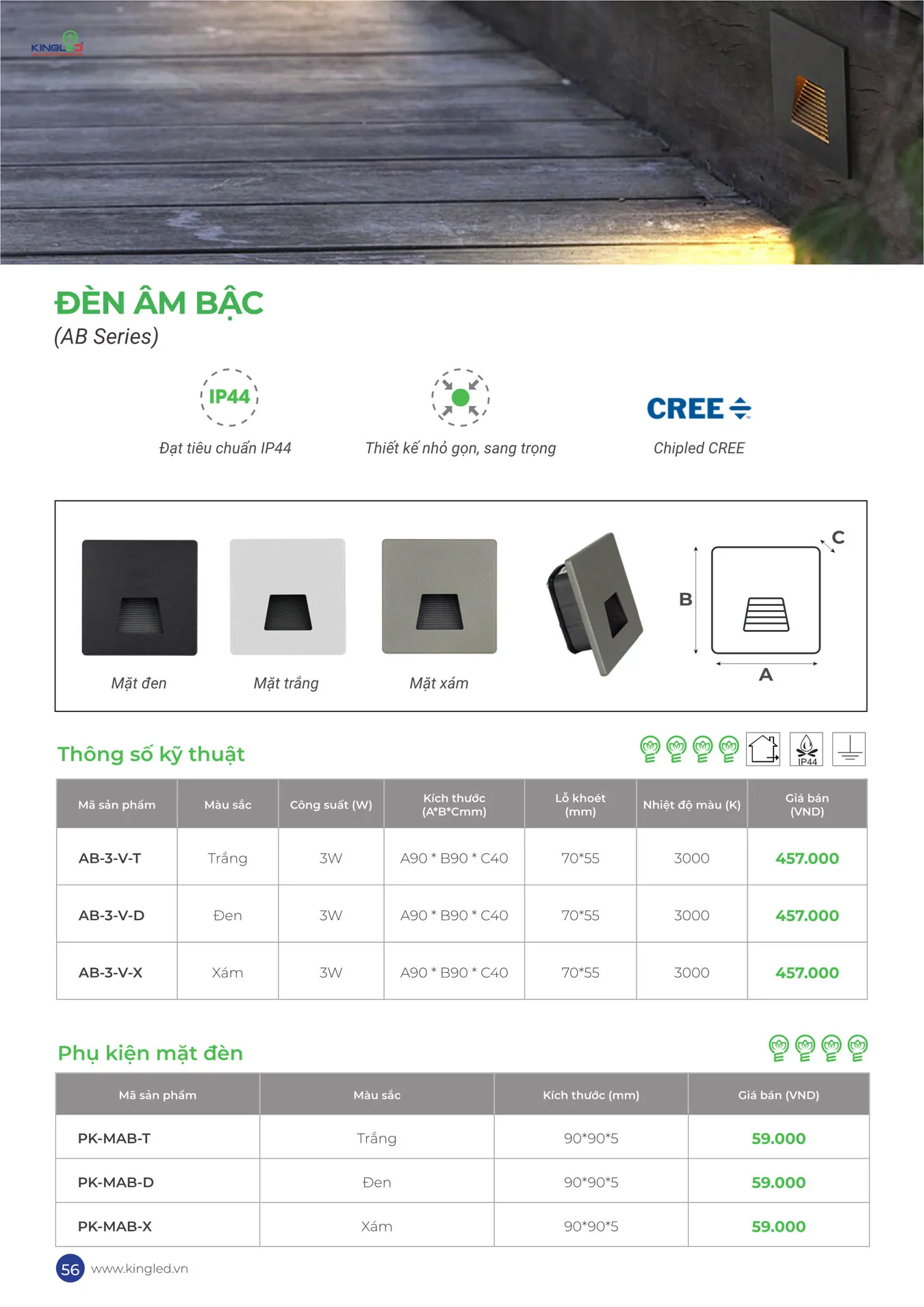 Catalogue Đèn KINGLED & KINGECO 2025 - Trang 56)