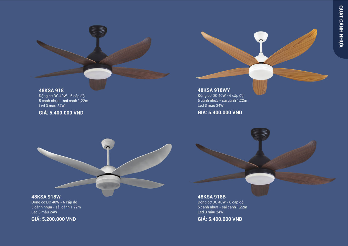 Bảng Giá Quạt Trần & Đèn Trang Trí Klasse 2025 - Trang 9)