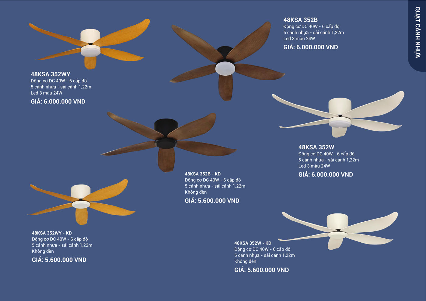 Bảng Giá Quạt Trần & Đèn Trang Trí Klasse 2025 - Trang 13)