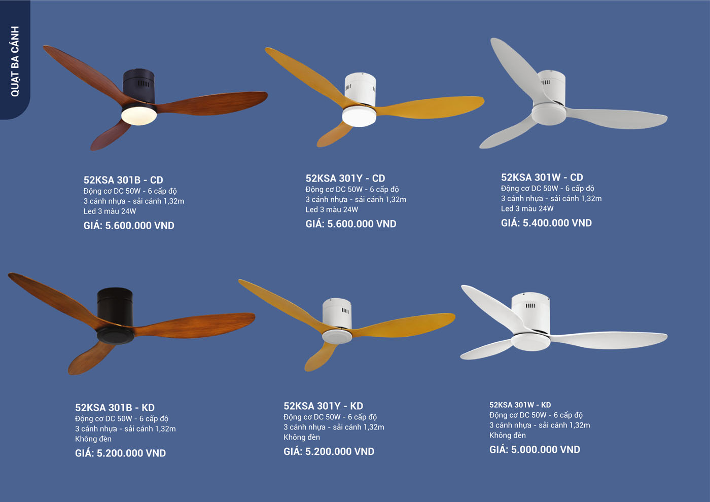 Bảng Giá Quạt Trần & Đèn Trang Trí Klasse 2025 - Trang 18)
