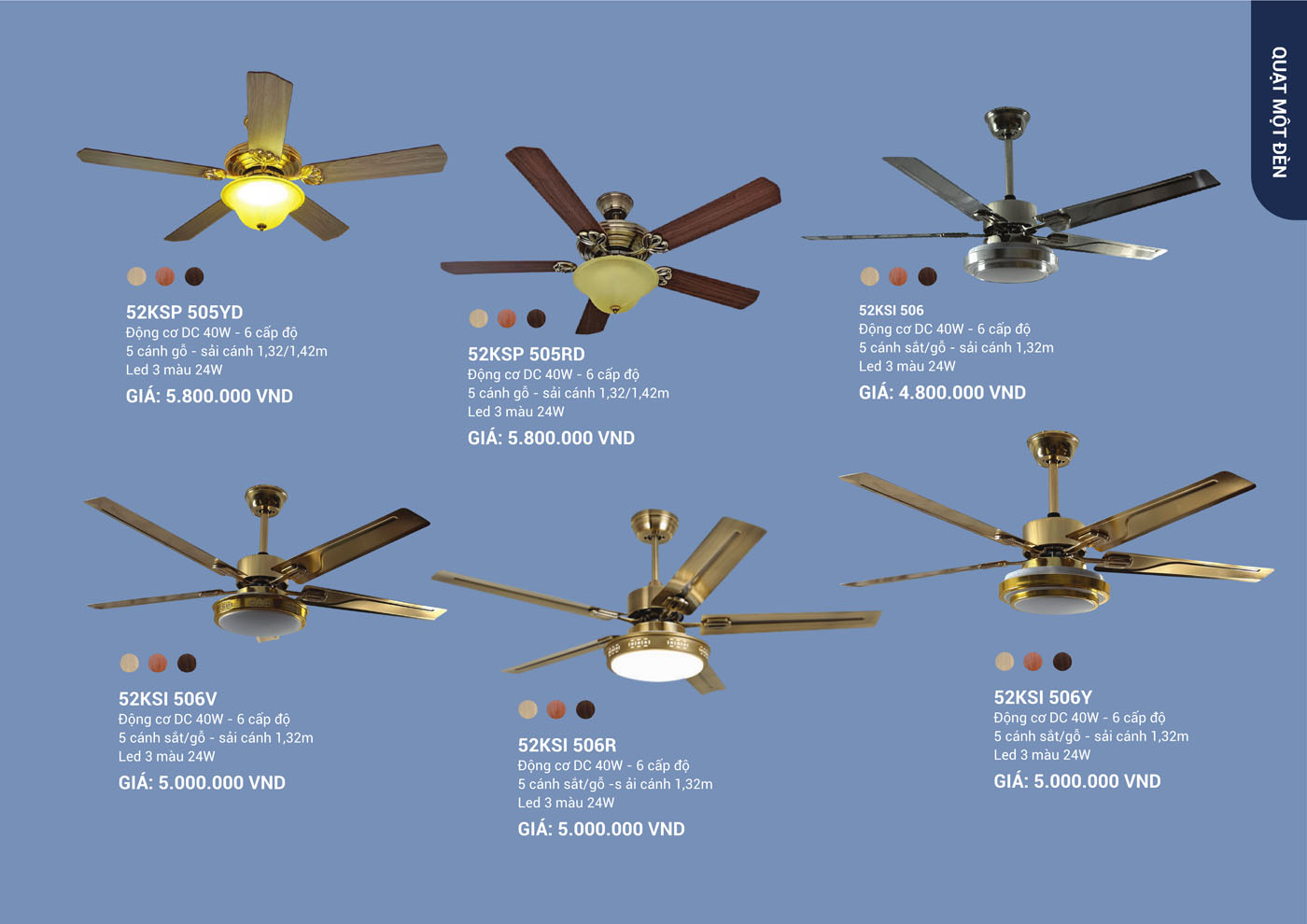 Bảng Giá Quạt Trần & Đèn Trang Trí Klasse 2025 - Trang 21)