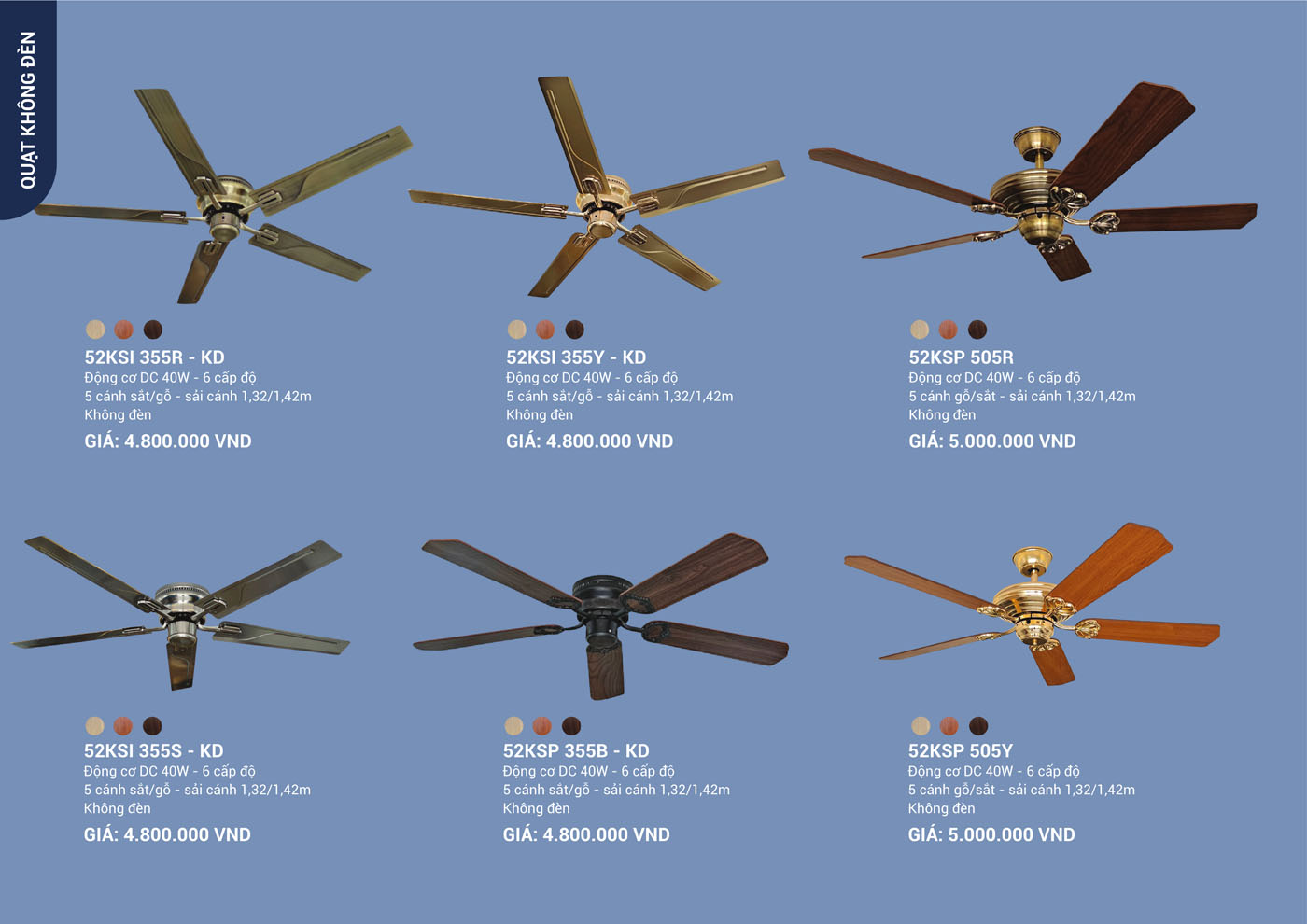 Bảng Giá Quạt Trần & Đèn Trang Trí Klasse 2025 - Trang 26)