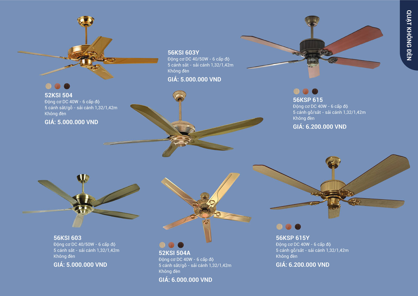 Bảng Giá Quạt Trần & Đèn Trang Trí Klasse 2025 - Trang 27)