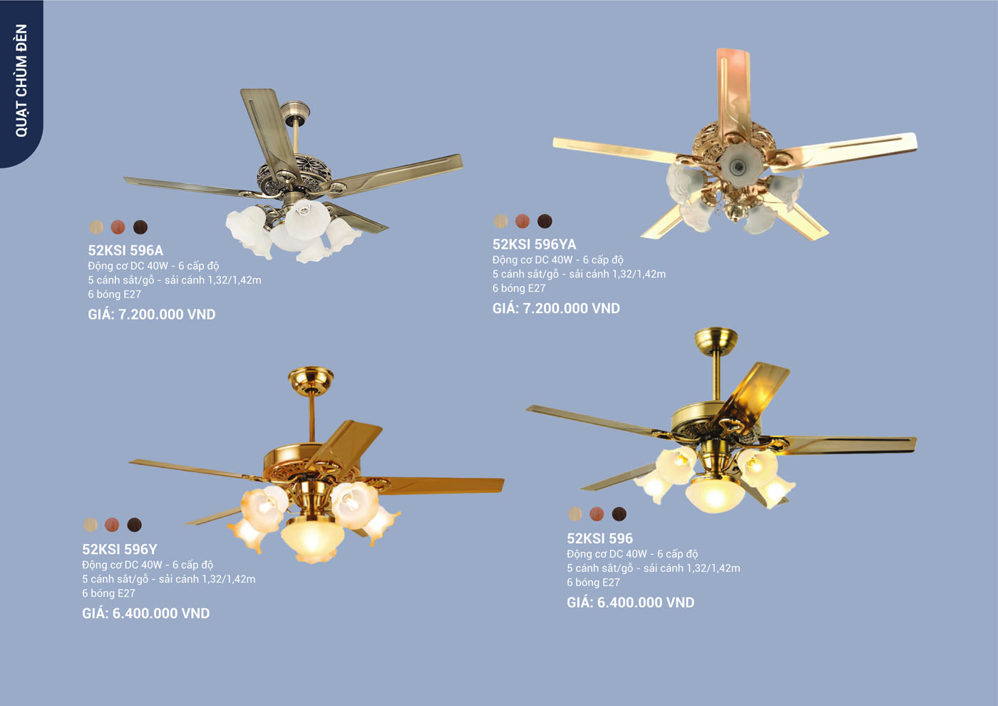 Bảng Giá Quạt Trần & Đèn Trang Trí Klasse 2025 - Trang 34)