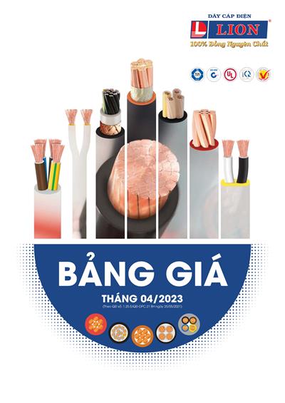 Bảng Giá Cáp Điện LION 2024 - Trang 1)