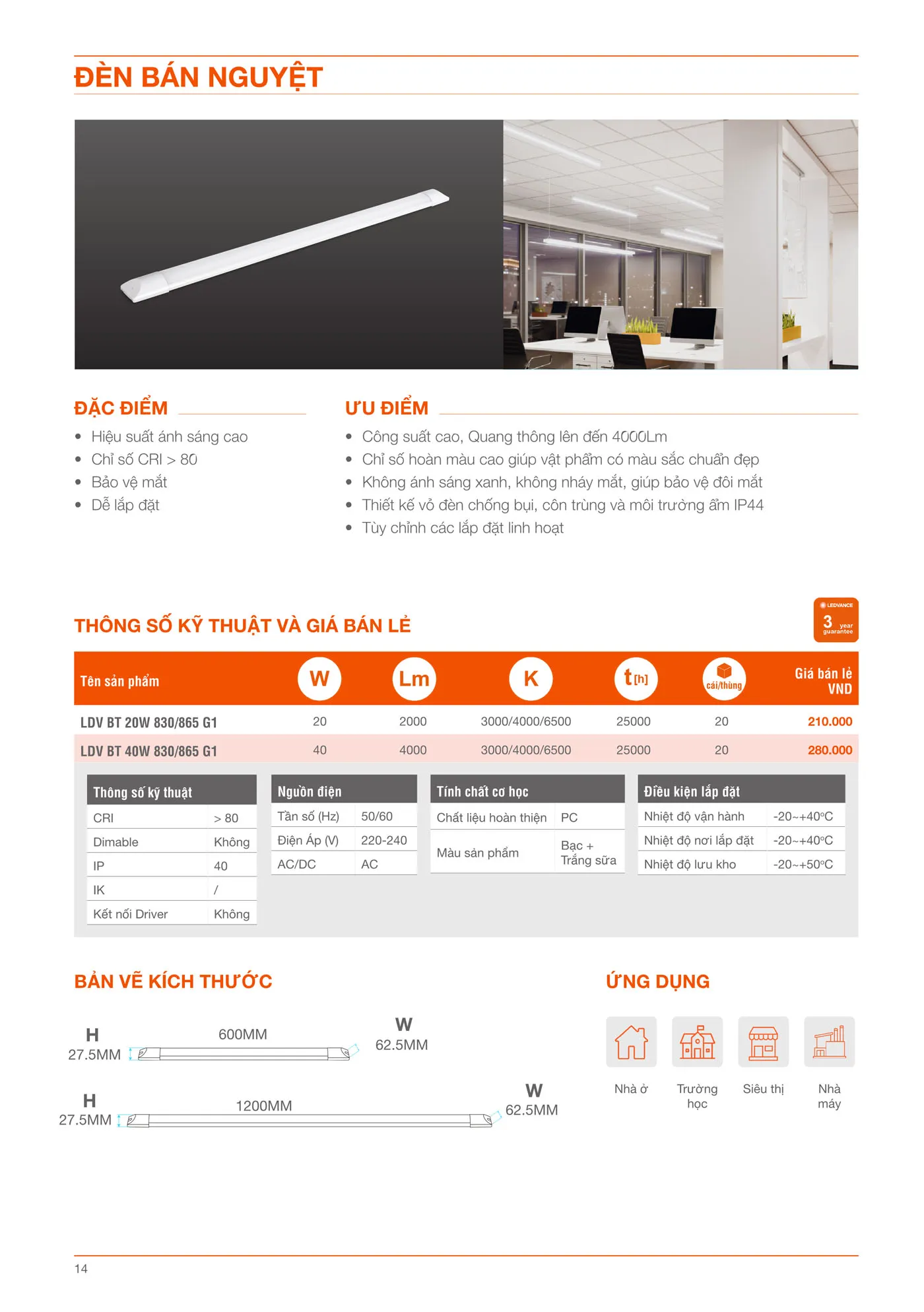 Bảng Giá Đèn LED LEDVANCE mới nhất 2025 - Trang 14)