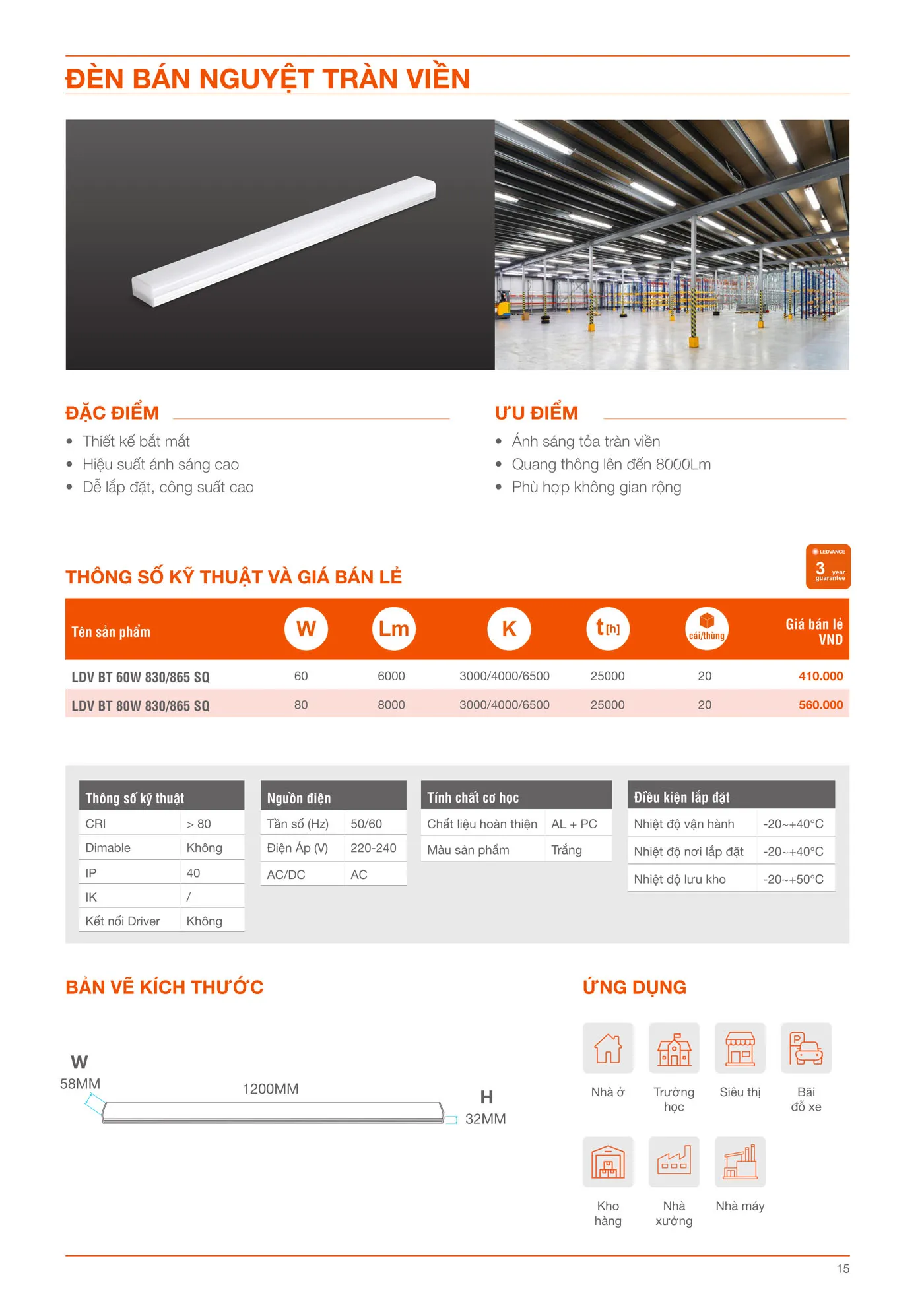 Bảng Giá Đèn LED LEDVANCE mới nhất 2025 - Trang 15)