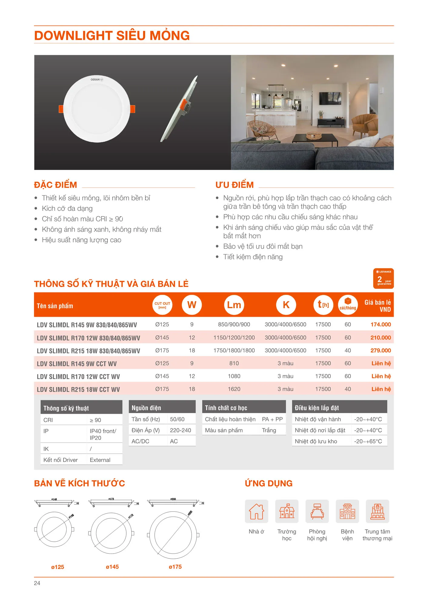 Bảng Giá Đèn LED LEDVANCE mới nhất 2025 - Trang 24)