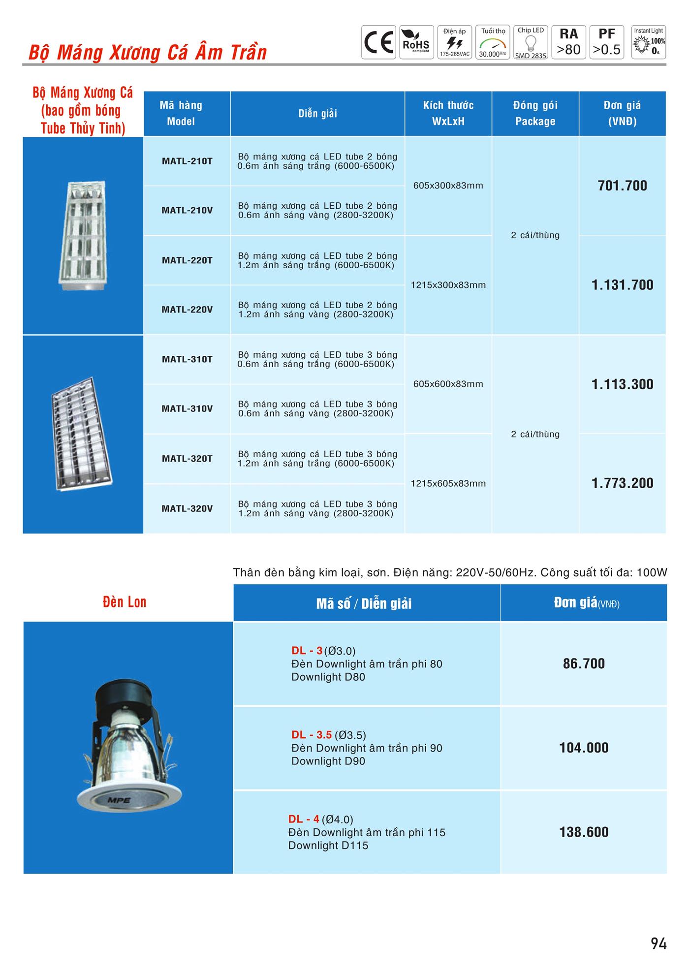 Bảng Giá MPE 2023 mới nhất - Trang 95)