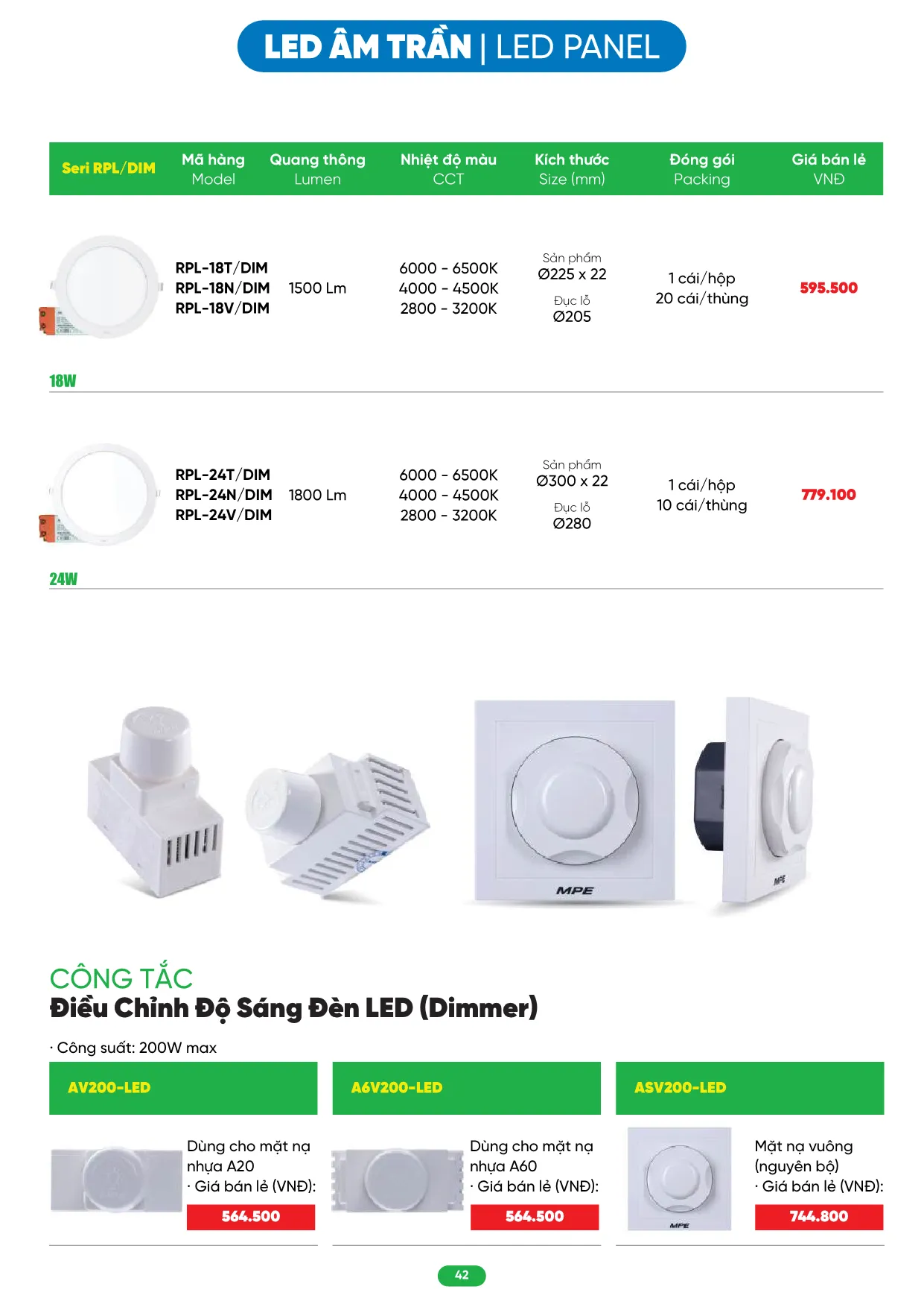 Bảng Giá MPE 2026 mới nhất - Trang 42)