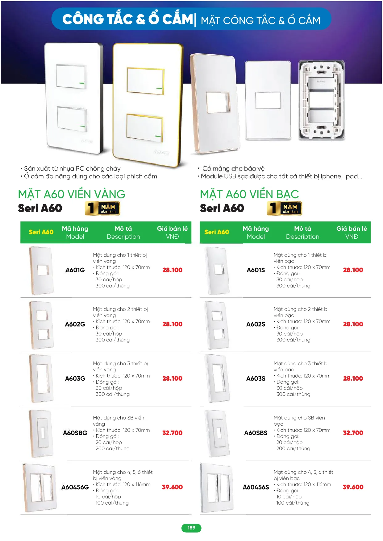 Bảng Giá MPE 2026 mới nhất - Trang 189)