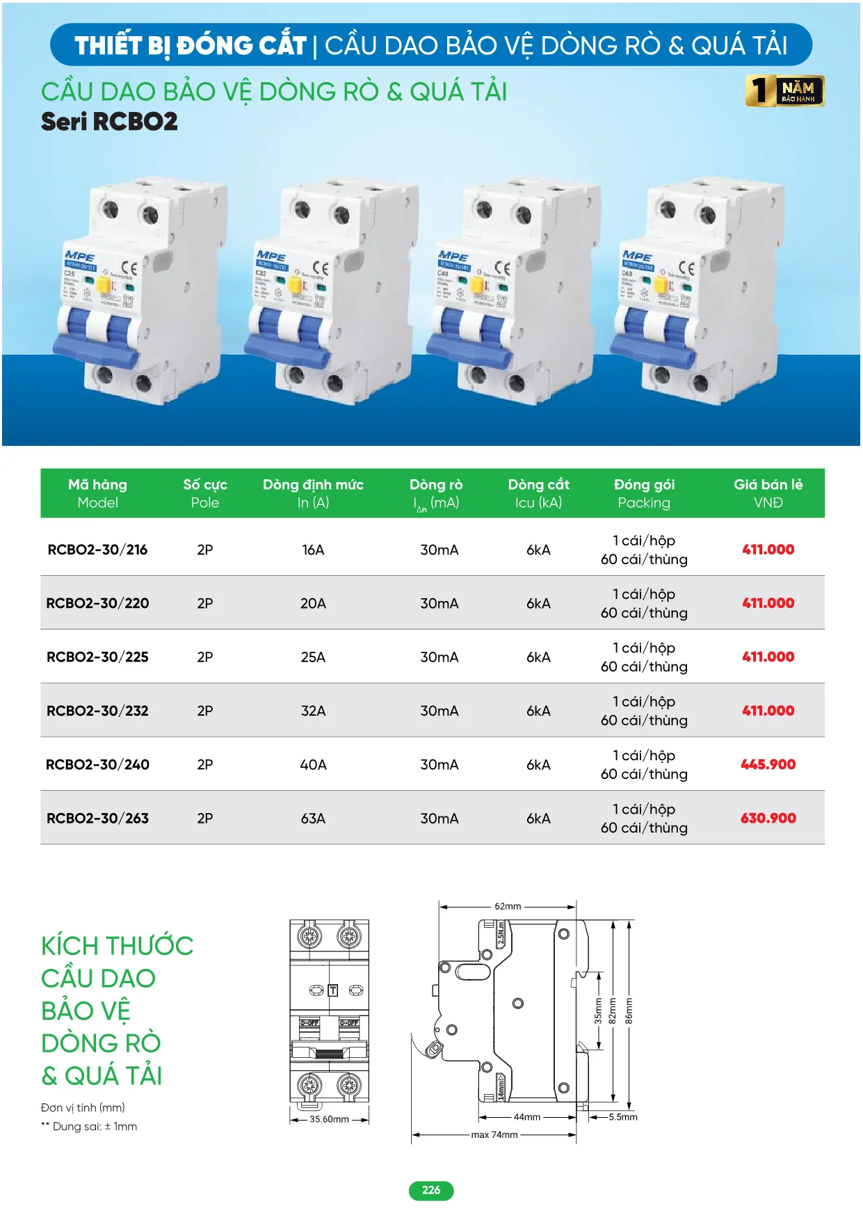 Bảng Giá MPE 2026 mới nhất - Trang 226)