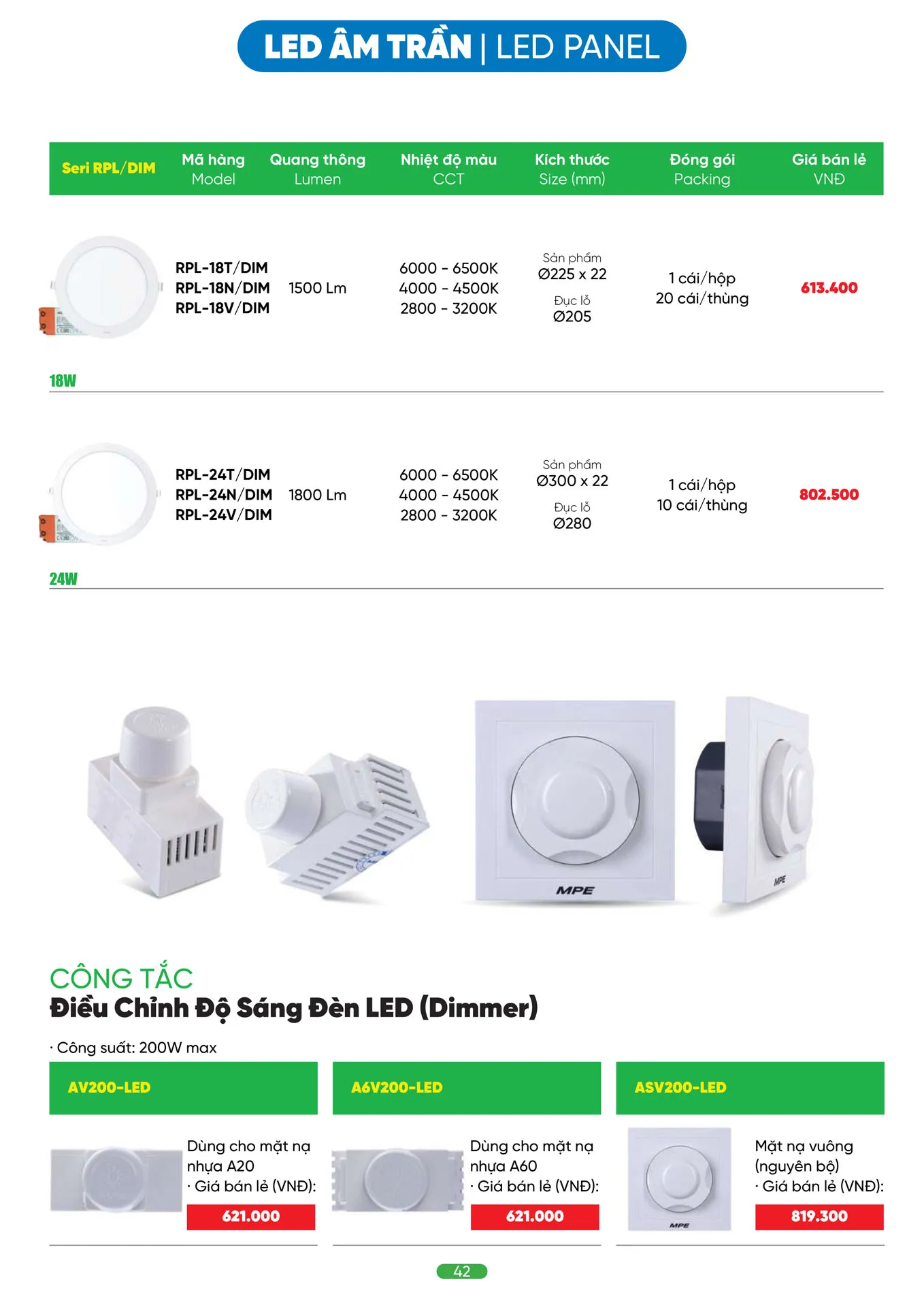 Bảng Giá MPE 2026 mới nhất - Trang 42)