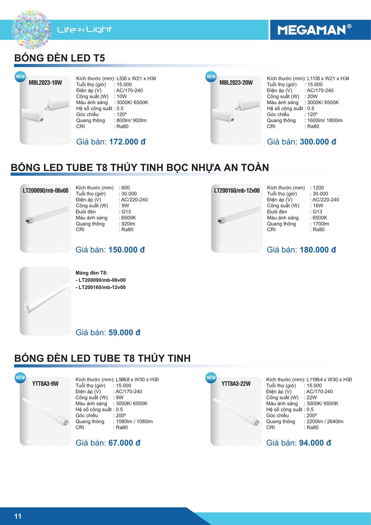 Bảng Giá LED MEGAMAN 2023 - Trang 12)