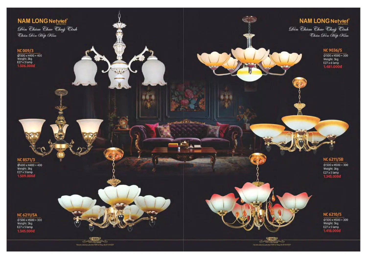 Catalogue đèn trang trí Nam Long Netviet 2025 - Trang 96)
