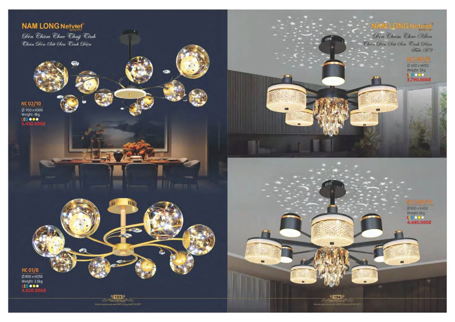 Catalogue đèn trang trí Nam Long Netviet 2025 - Trang 98)