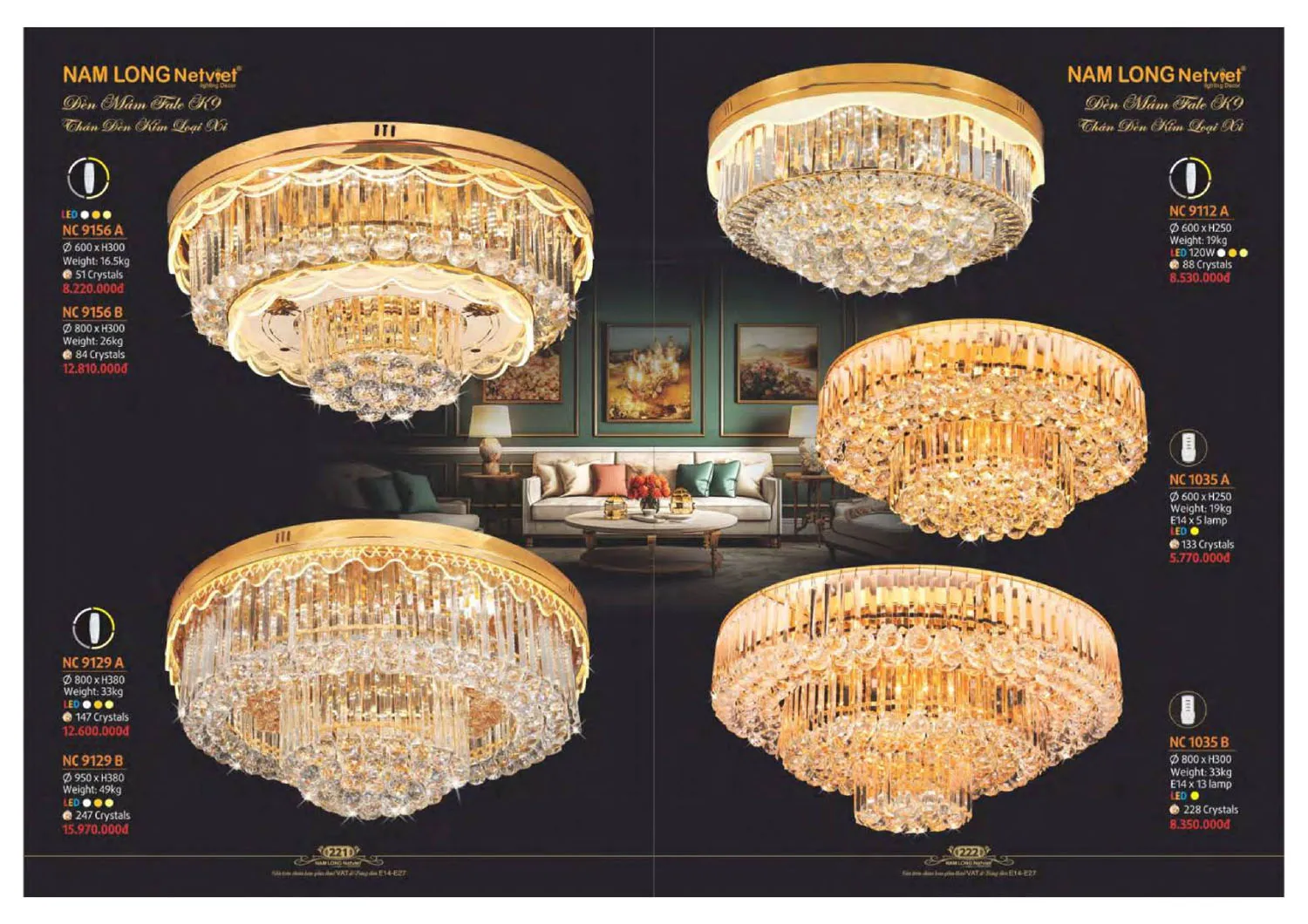 Catalogue đèn trang trí Nam Long Netviet 2025 - Trang 112)